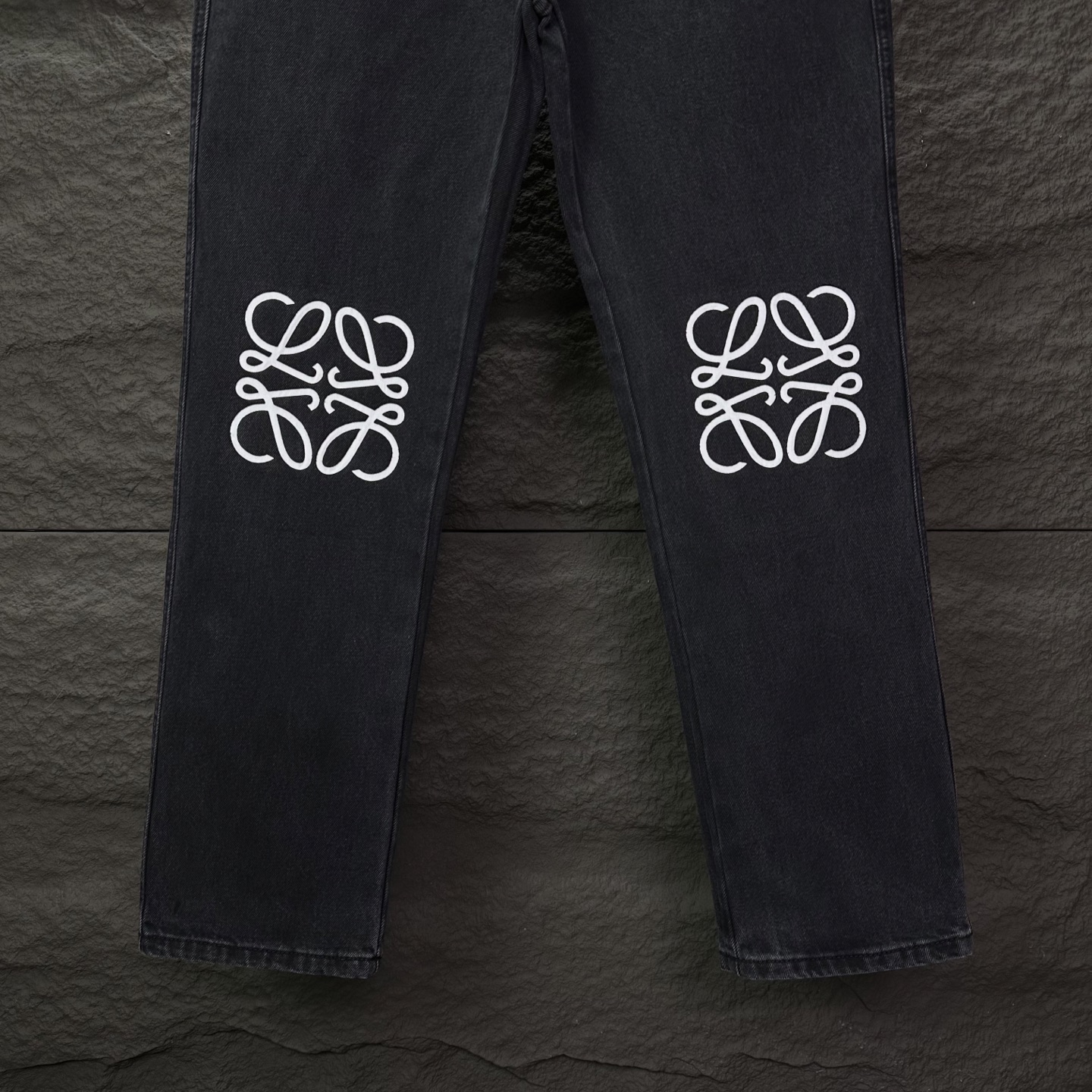 Loewe Couple Jeans Black Loose Fit L