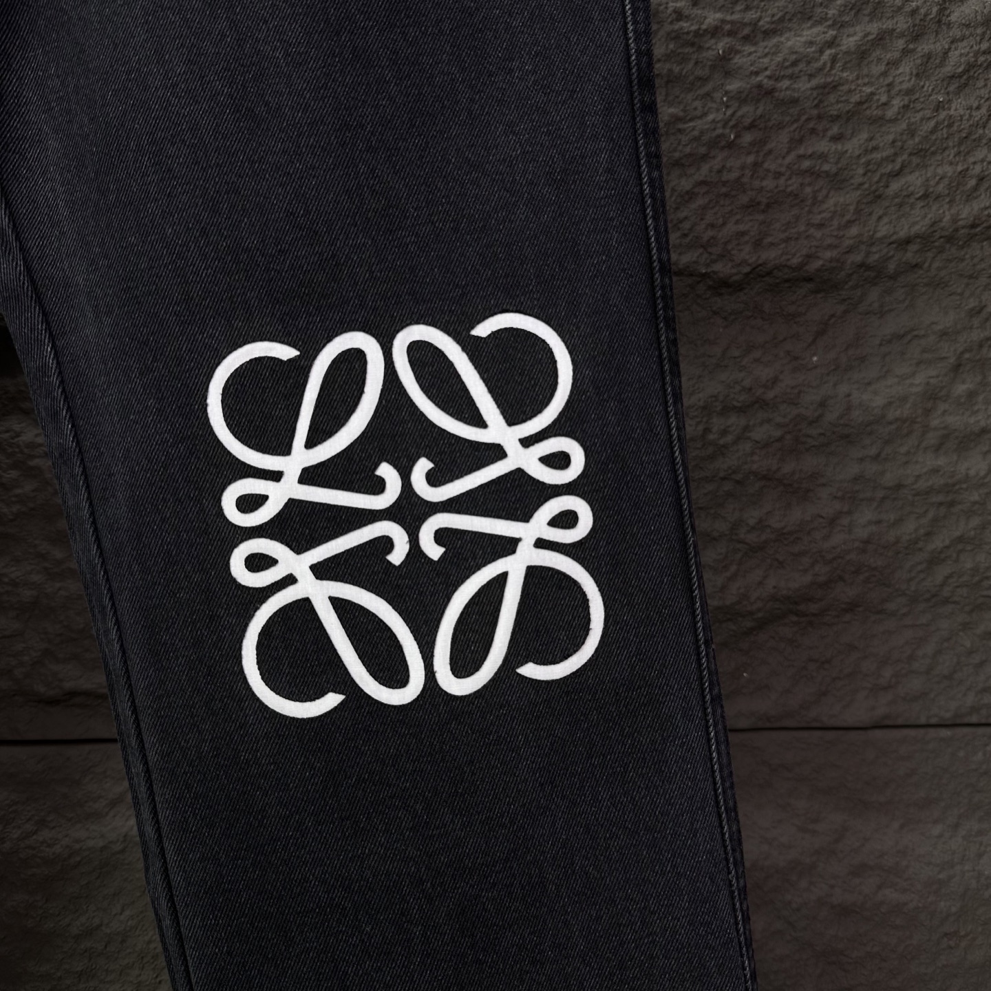 Loewe Couple Jeans Black Loose Fit L