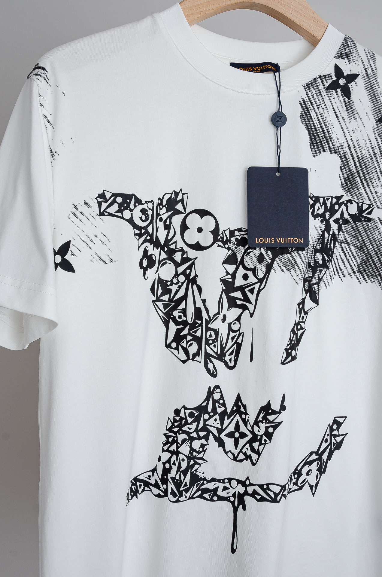 Louis Vuitton Male Basic Clothing Cotton Printed S-l-xl
