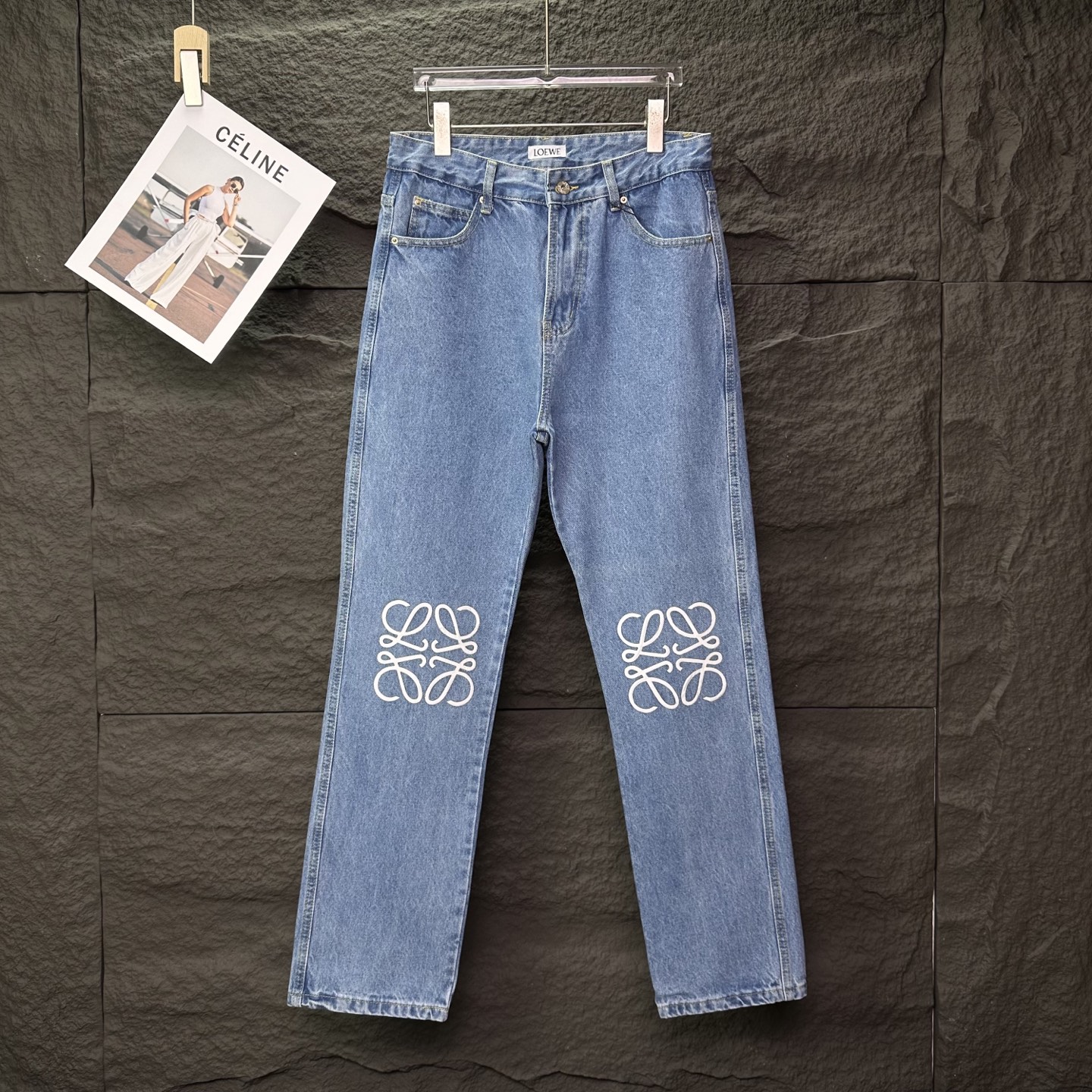 Loewe Couple Jeans Blue Loose Fit L