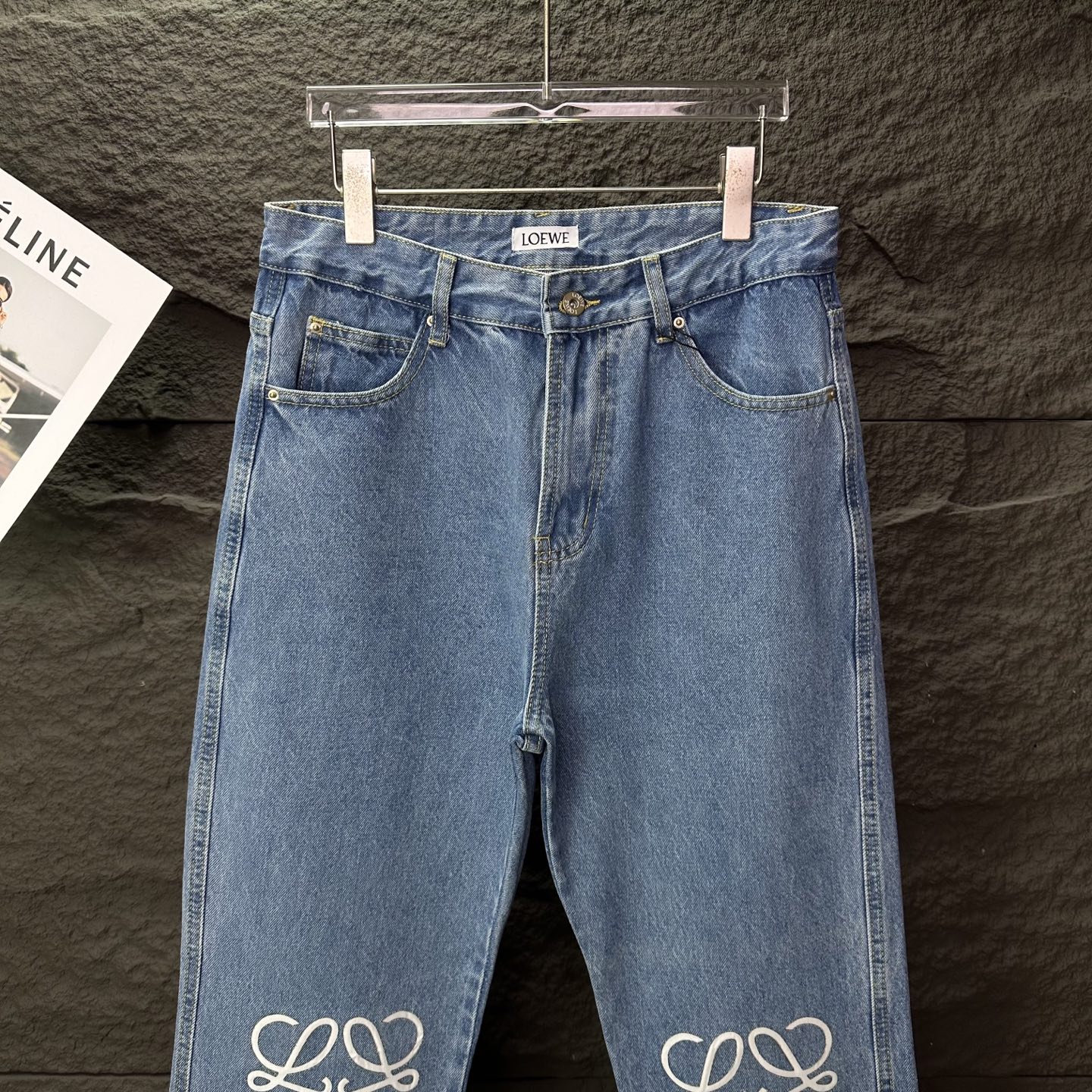 Loewe Couple Jeans Blue Loose Fit L