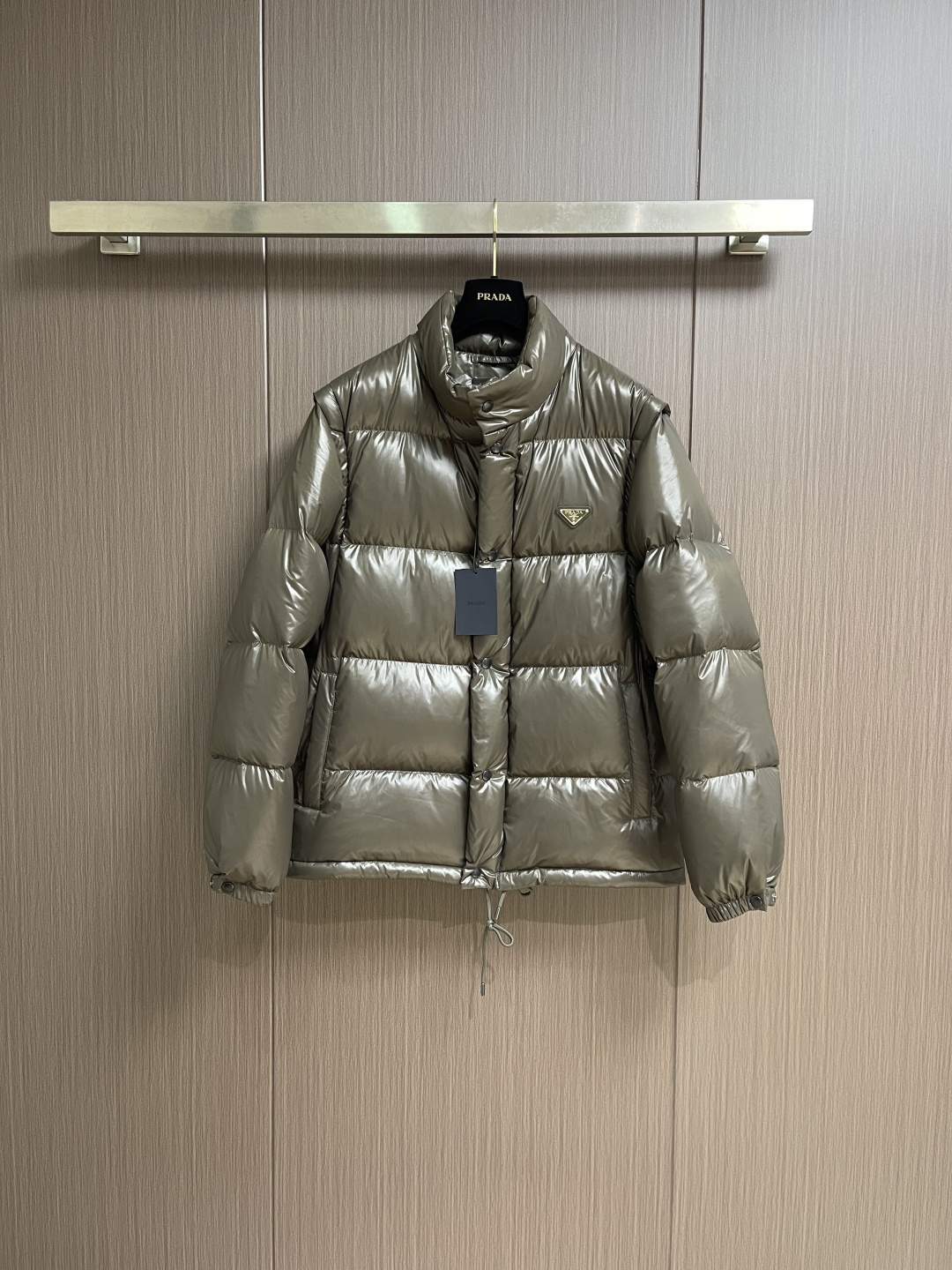 Prada Down Jacket White Duck Down Loose Fit S-m-l-xl