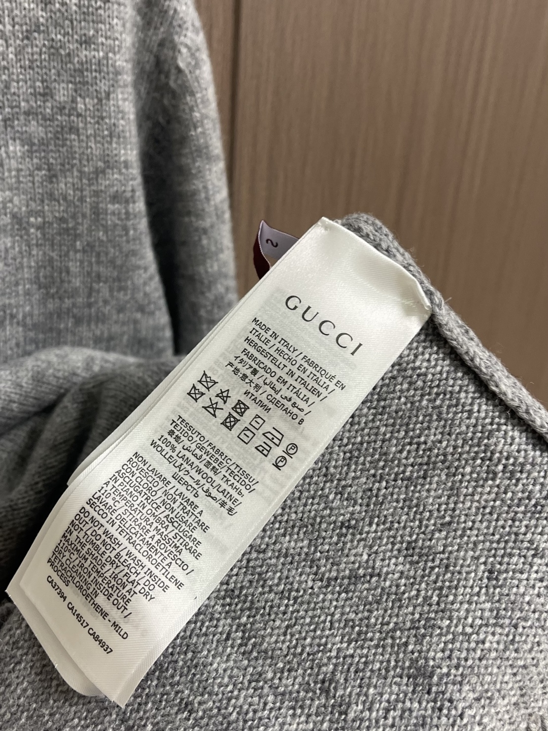 Gucci Basic Clothing Wool Gray Loose Fit S-m-l-xl