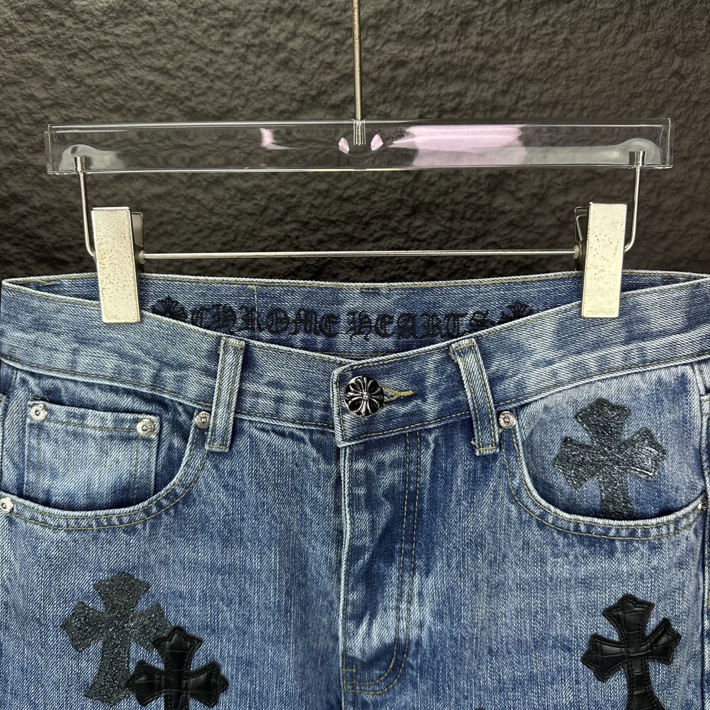 Chrome Hearts Couple Jeans Blue Couple Style