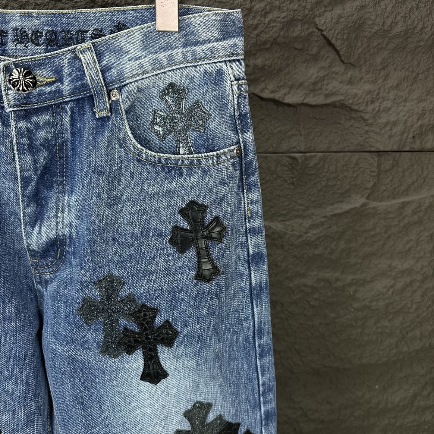 Chrome Hearts Couple Jeans Blue Couple Style