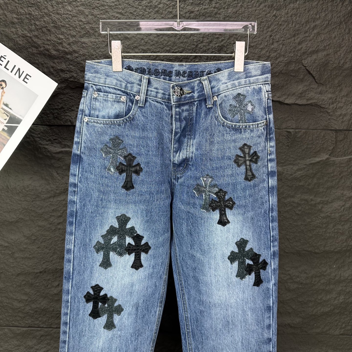 Chrome Hearts Couple Jeans Blue Couple Style
