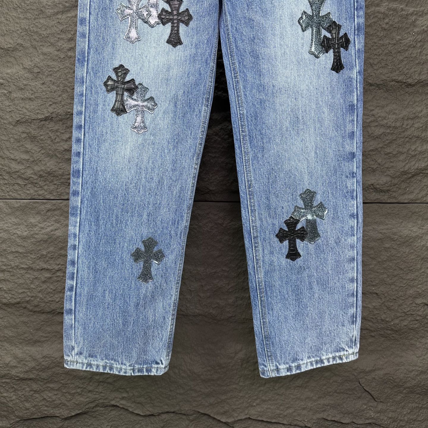 Chrome Hearts Couple Jeans Blue Couple Style