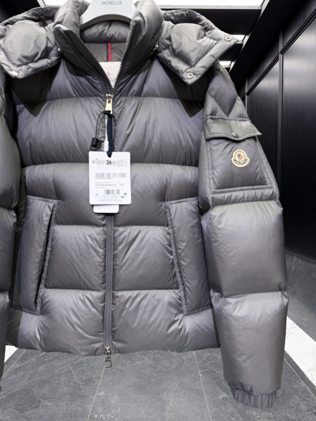 Moncler Male Down Jacket Goose Down Black Hooded S-m-l