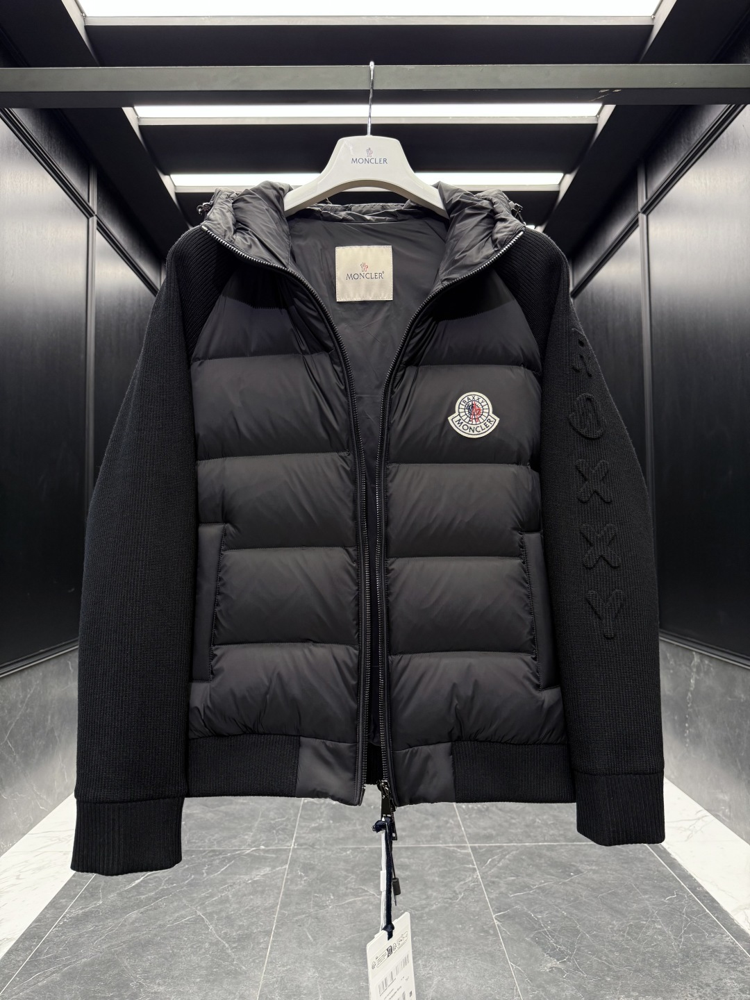 Moncler Female Down Jacket Knitted Hooded S-m-l