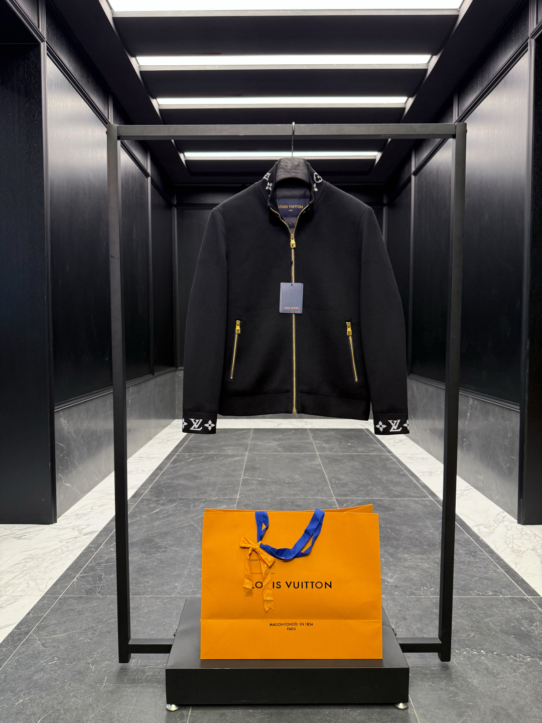 Louis Vuitton Jacket Wool Black S-m-l