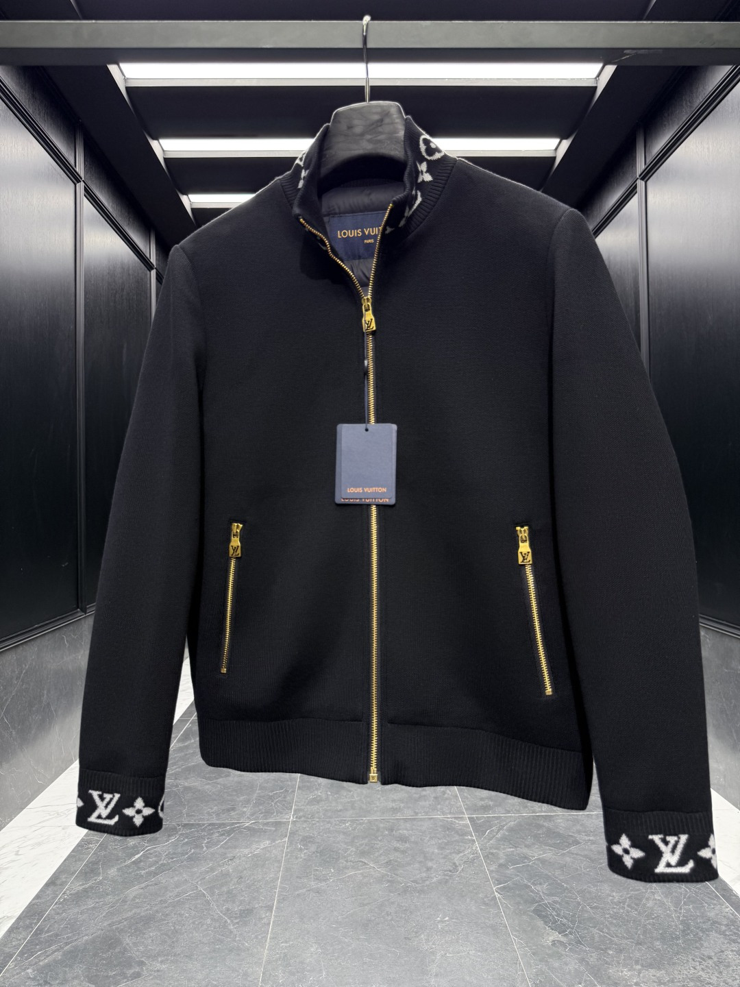 Louis Vuitton Jacket Wool Black S-m-l