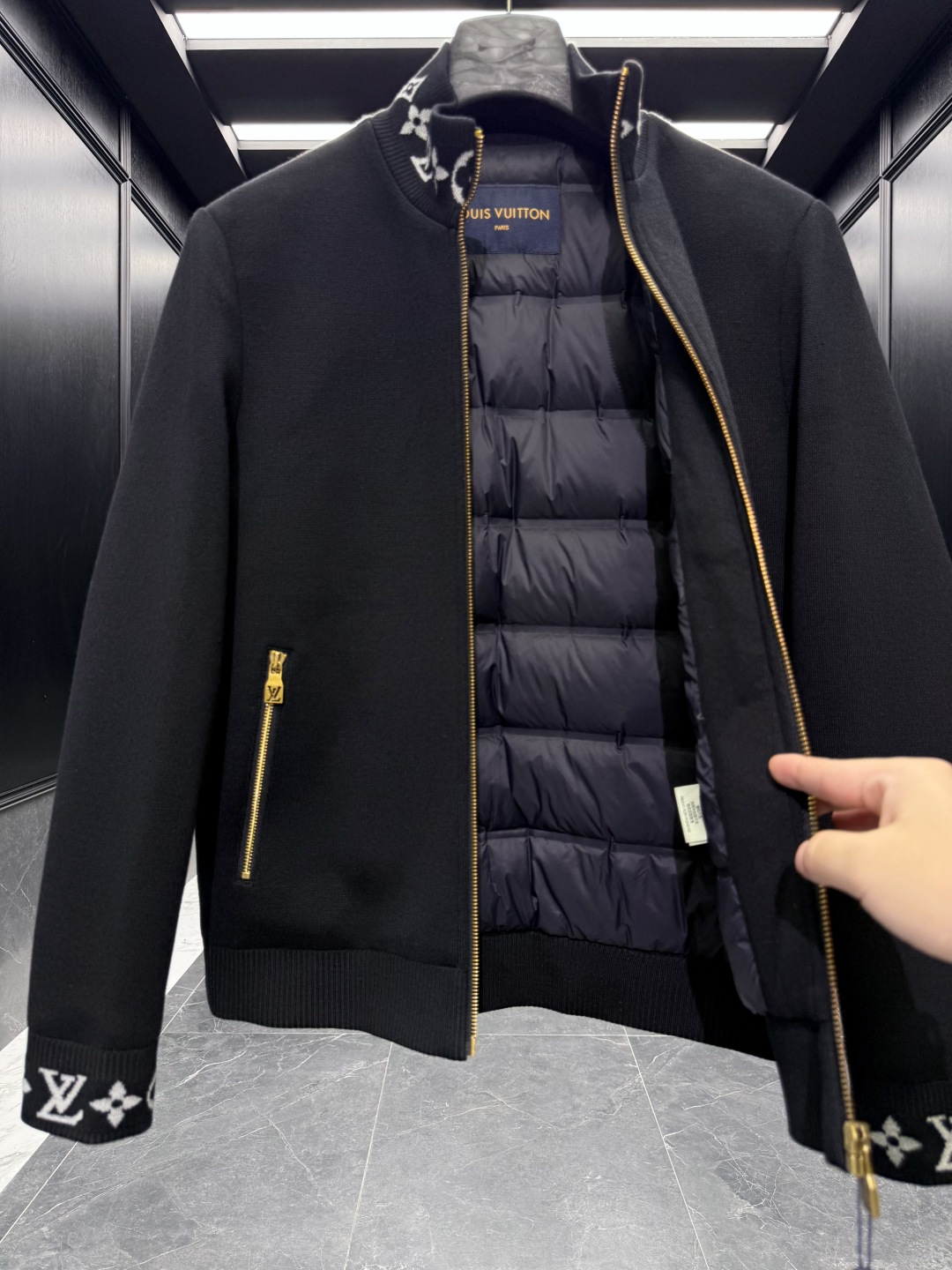 Louis Vuitton Jacket Wool Black S-m-l