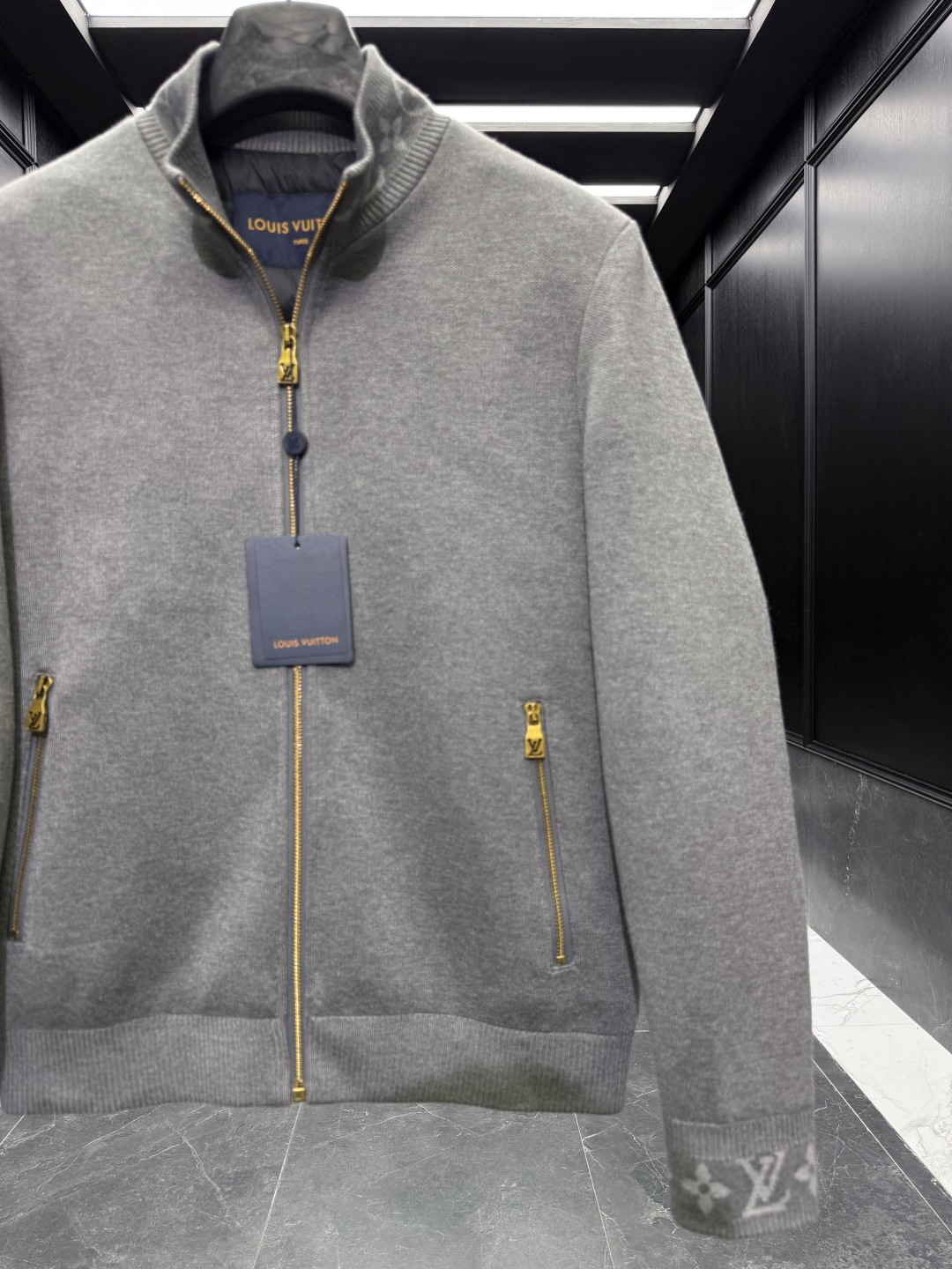 Louis Vuitton Jacket Wool Black S-m-l