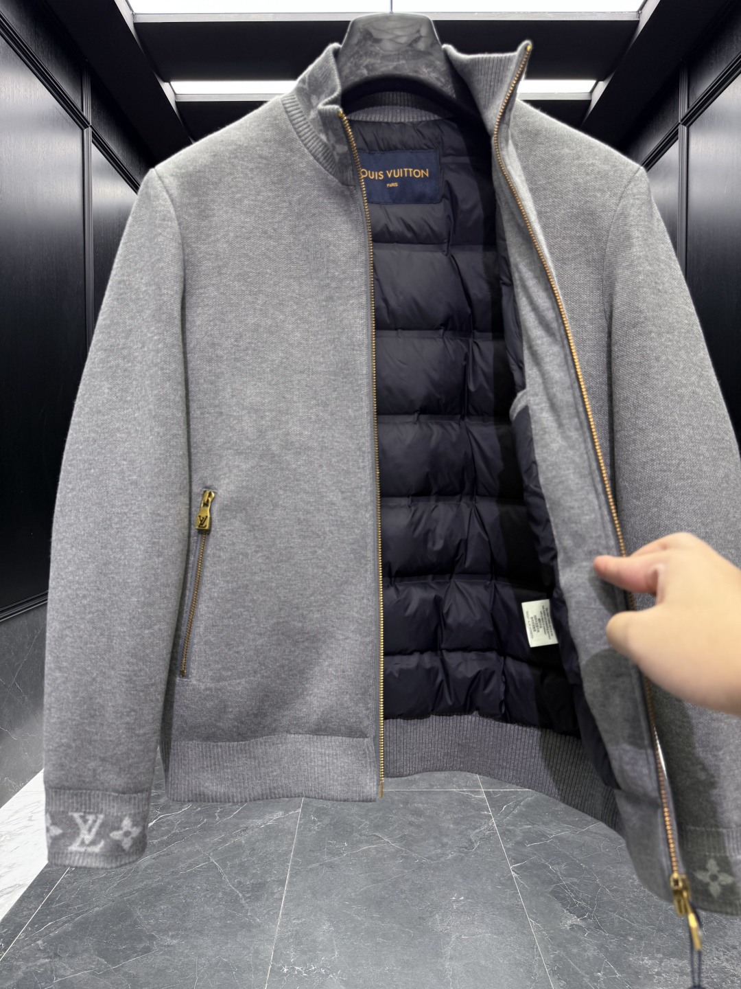 Louis Vuitton Jacket Wool Black S-m-l
