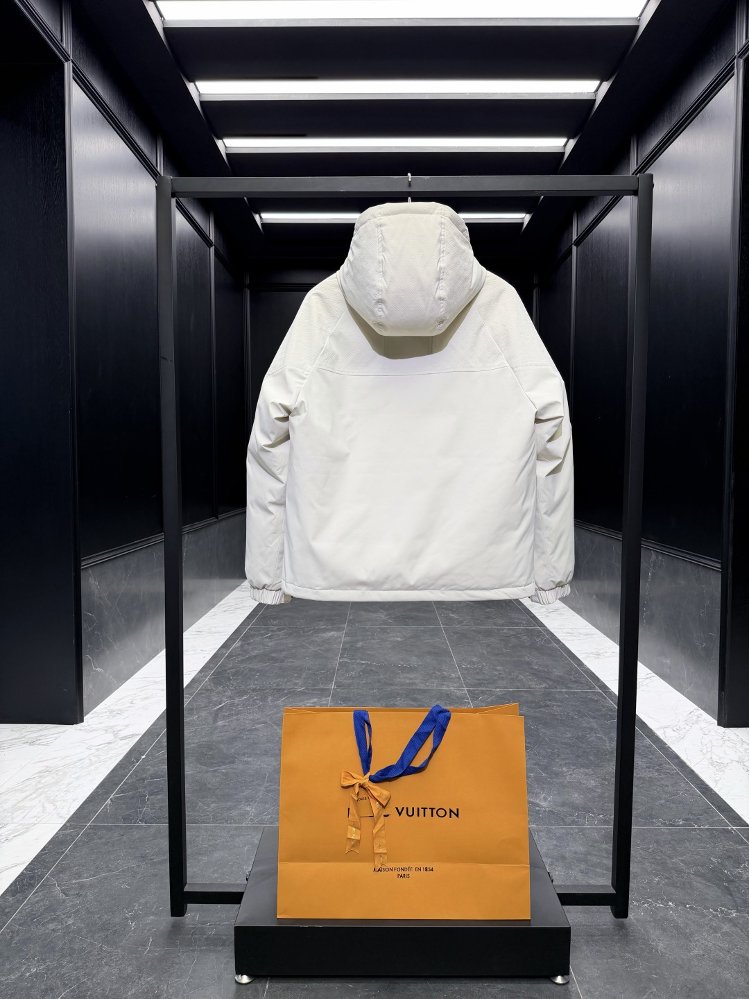 Louis Vuitton Down Jacket Goose Down Black Hooded S-m-l