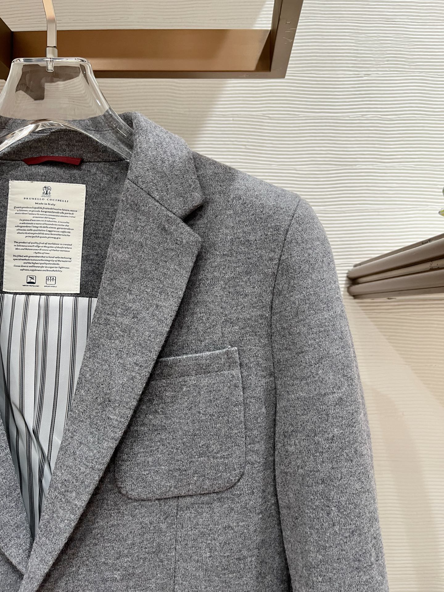 Loro Piana Male Basic Clothing Cotton Gray Slim Fit M-l-xl