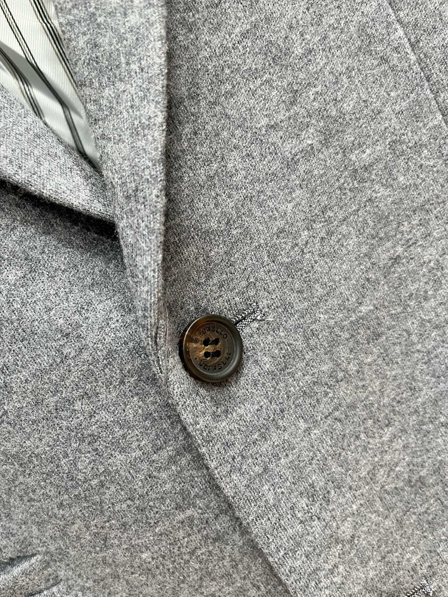 Loro Piana Male Basic Clothing Cotton Gray Slim Fit M-l-xl