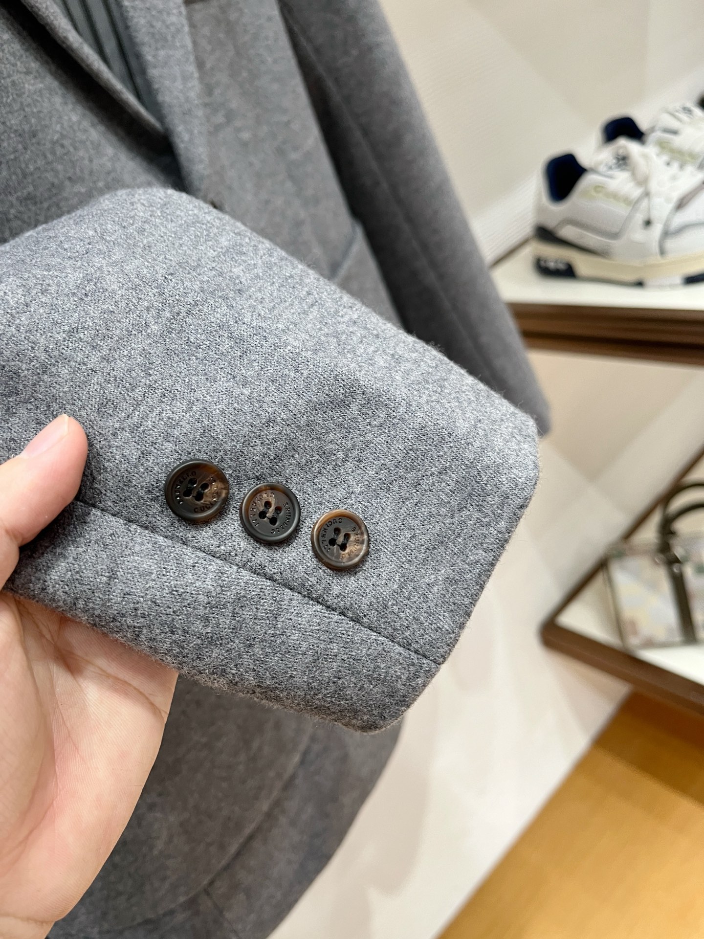 Loro Piana Male Basic Clothing Cotton Gray Slim Fit M-l-xl