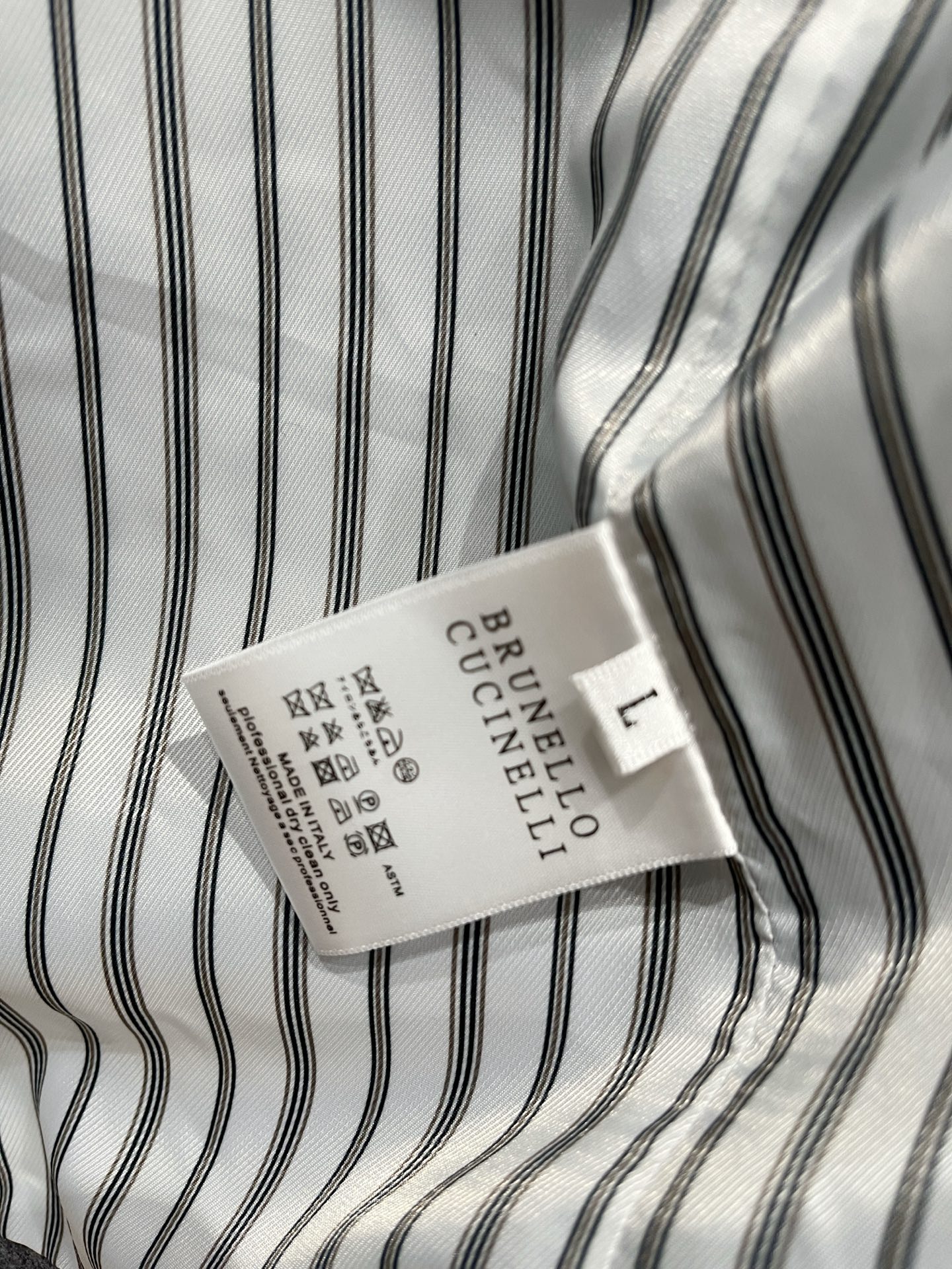 Loro Piana Male Basic Clothing Cotton Gray Slim Fit M-l-xl