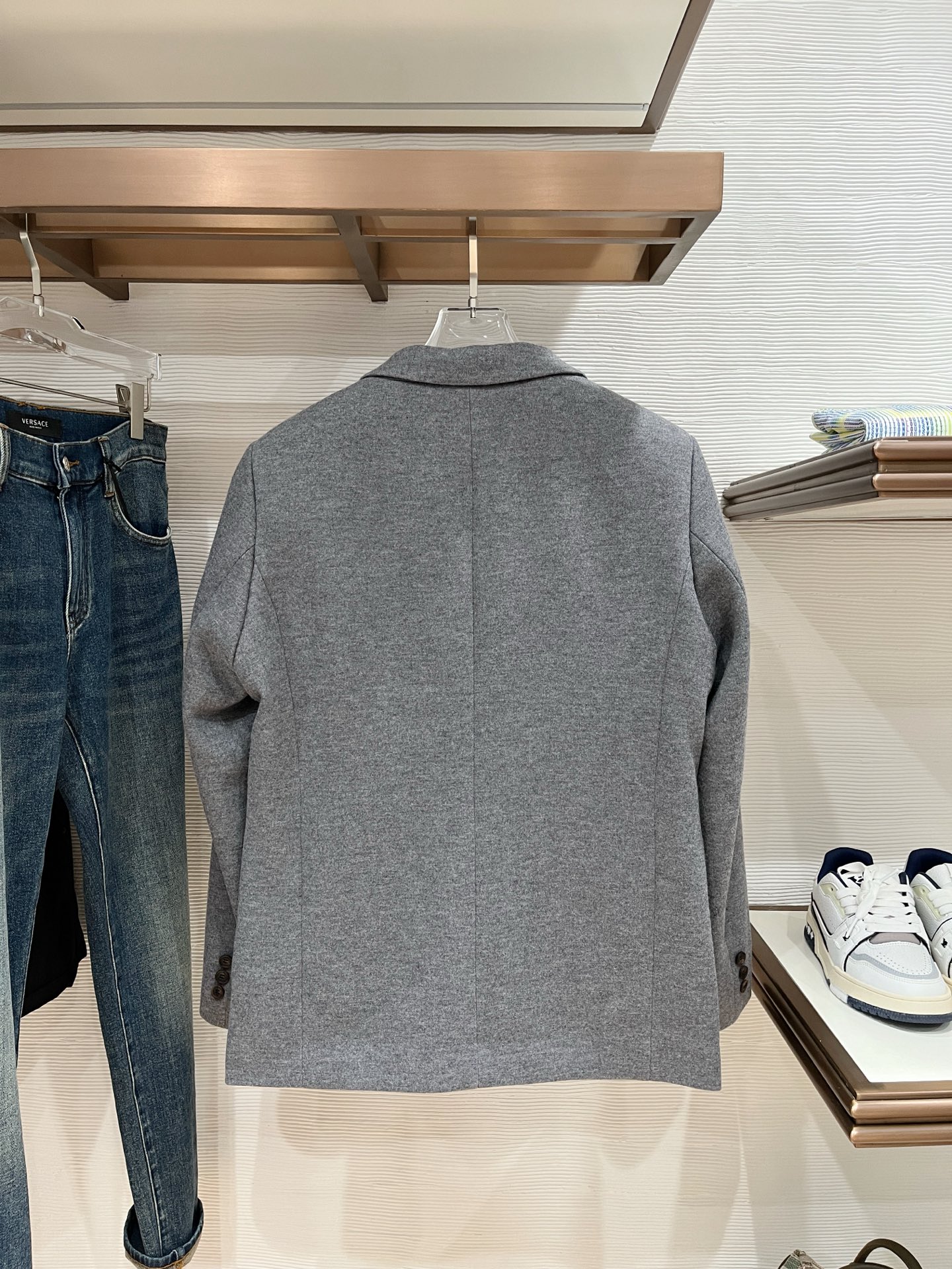 Loro Piana Male Basic Clothing Cotton Gray Slim Fit M-l-xl