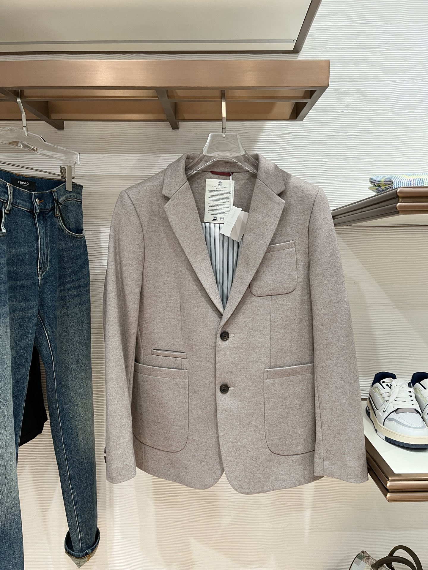 Loro Piana Male Basic Clothing Cotton Gray Slim Fit M-l-xl