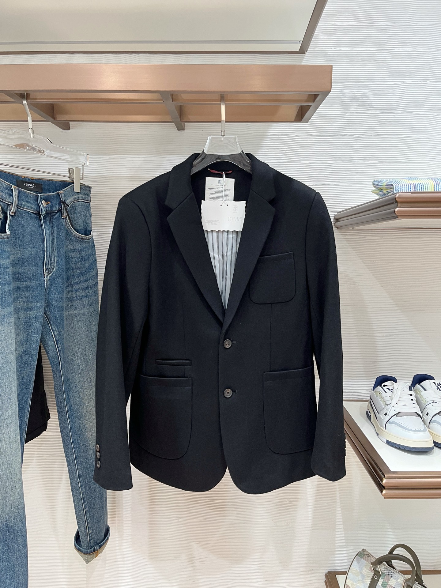 Loro Piana Male Basic Clothing Cotton Gray Slim Fit M-l-xl