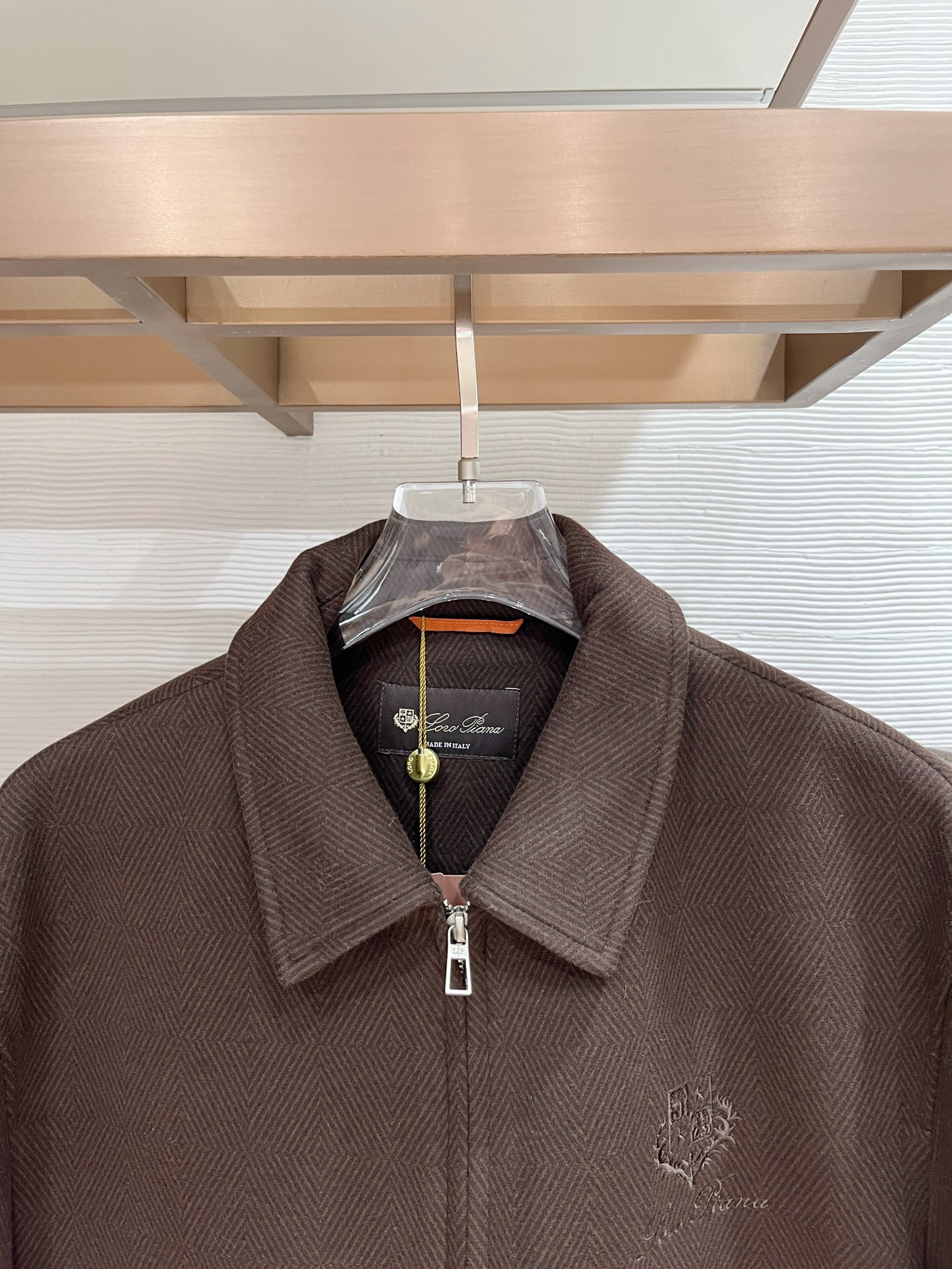 Loro Piana Male Jacket Cotton Gray Slim Fit M-l-xl