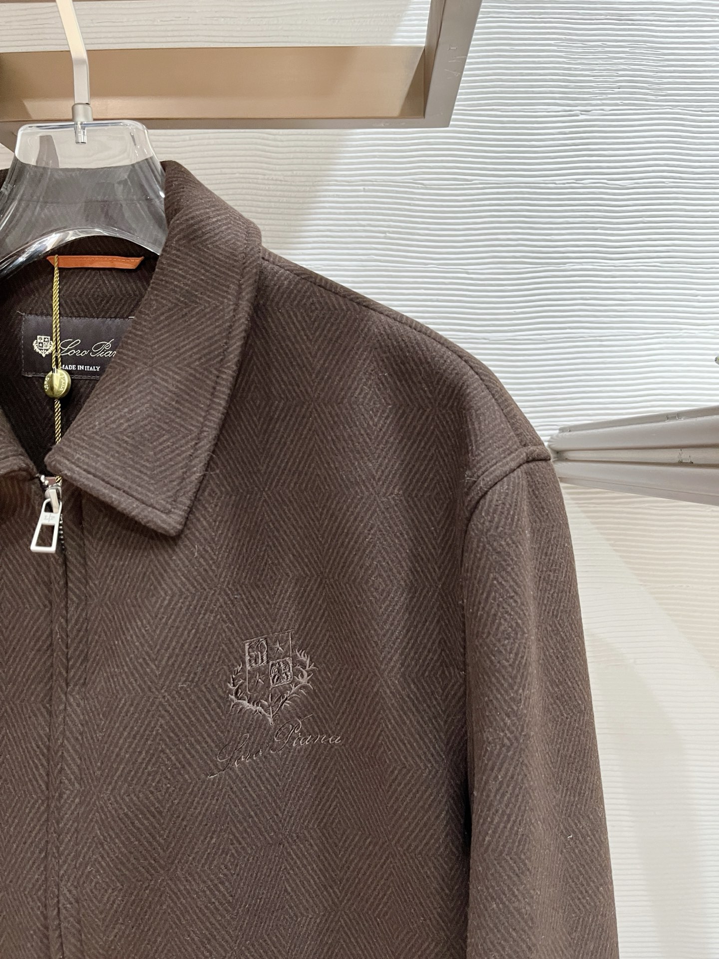 Loro Piana Male Jacket Cotton Gray Slim Fit M-l-xl