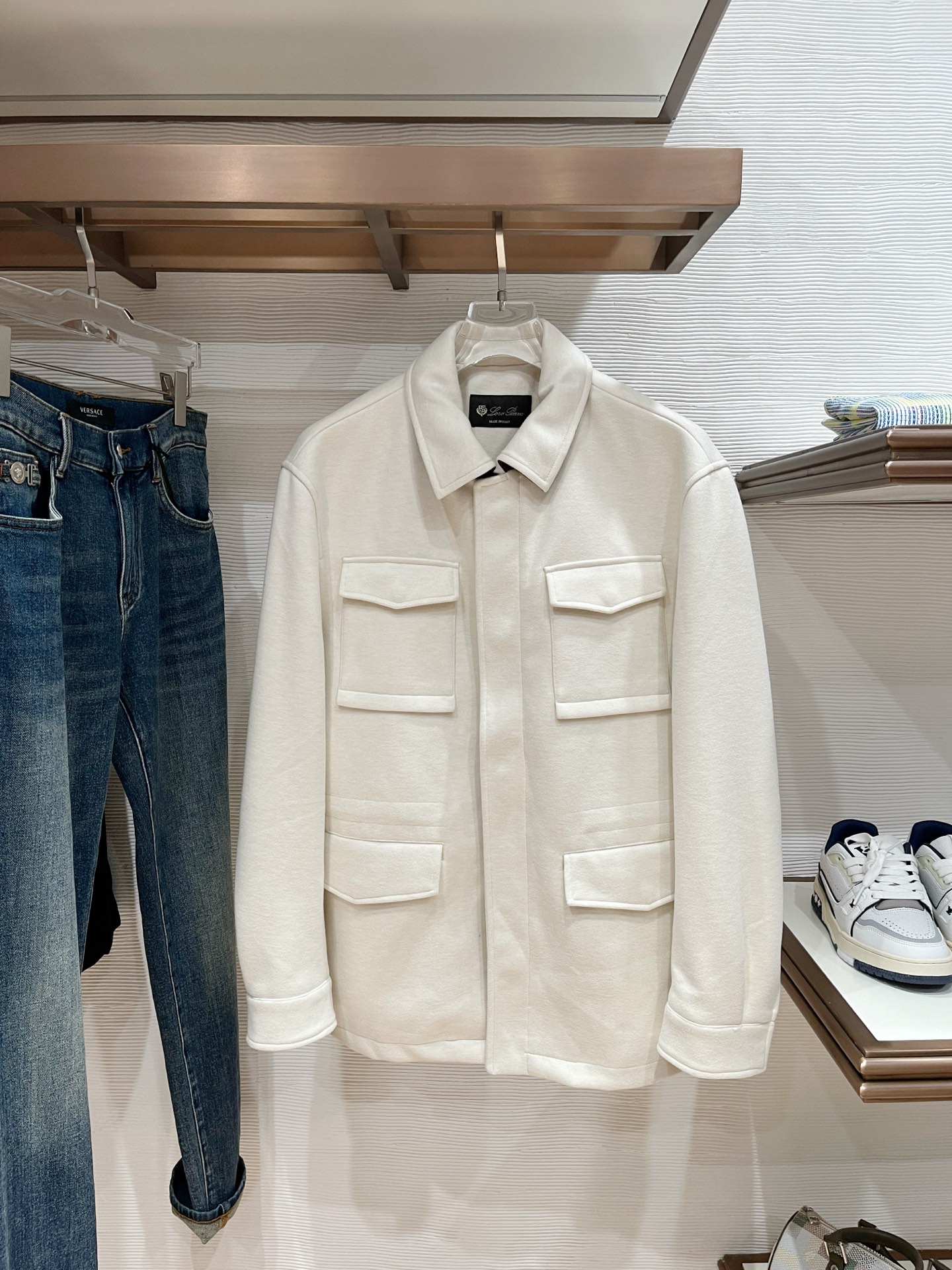 Loro Piana Male Jacket Cotton Black Slim Fit M-l-xl