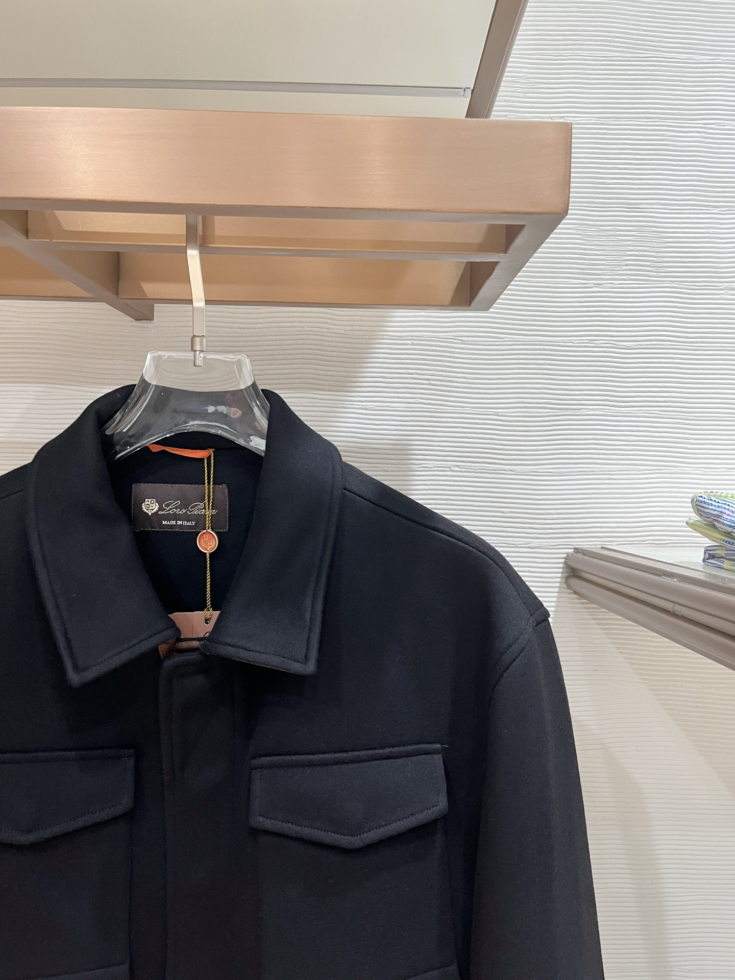 Loro Piana Male Jacket Cotton Black Slim Fit M-l-xl