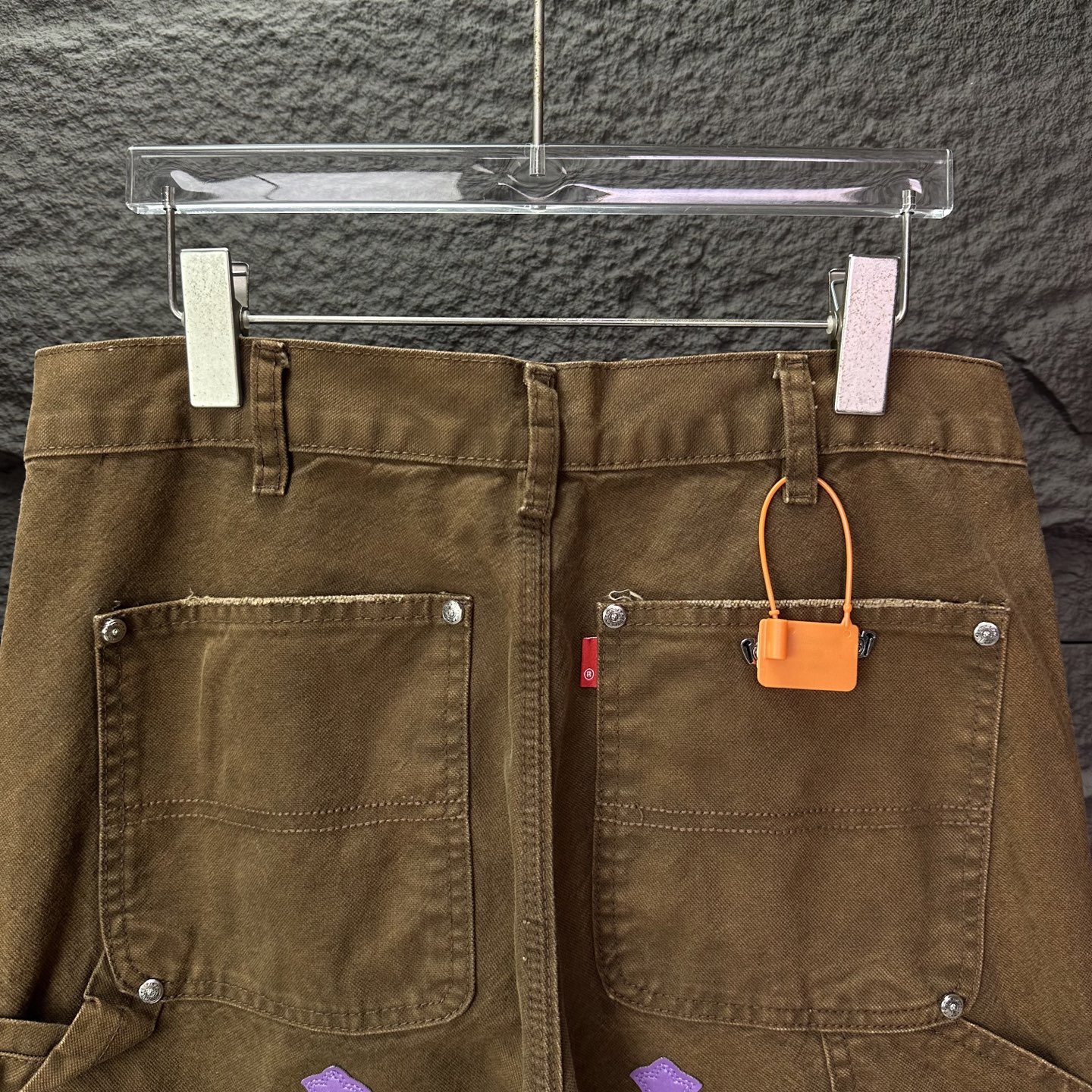 Chrome Hearts Couple Jeans Brown Loose Fit