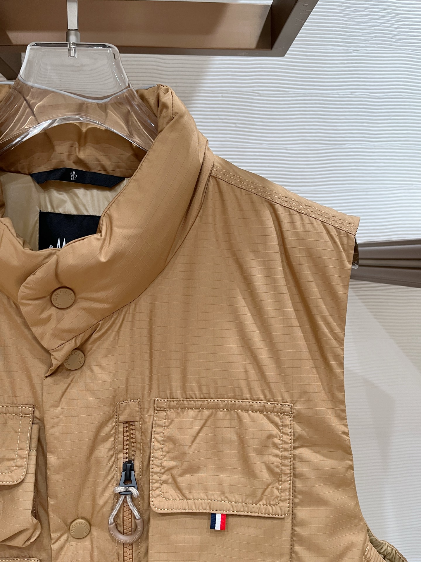 Moncler Down Vest Polyester Black S-m-l