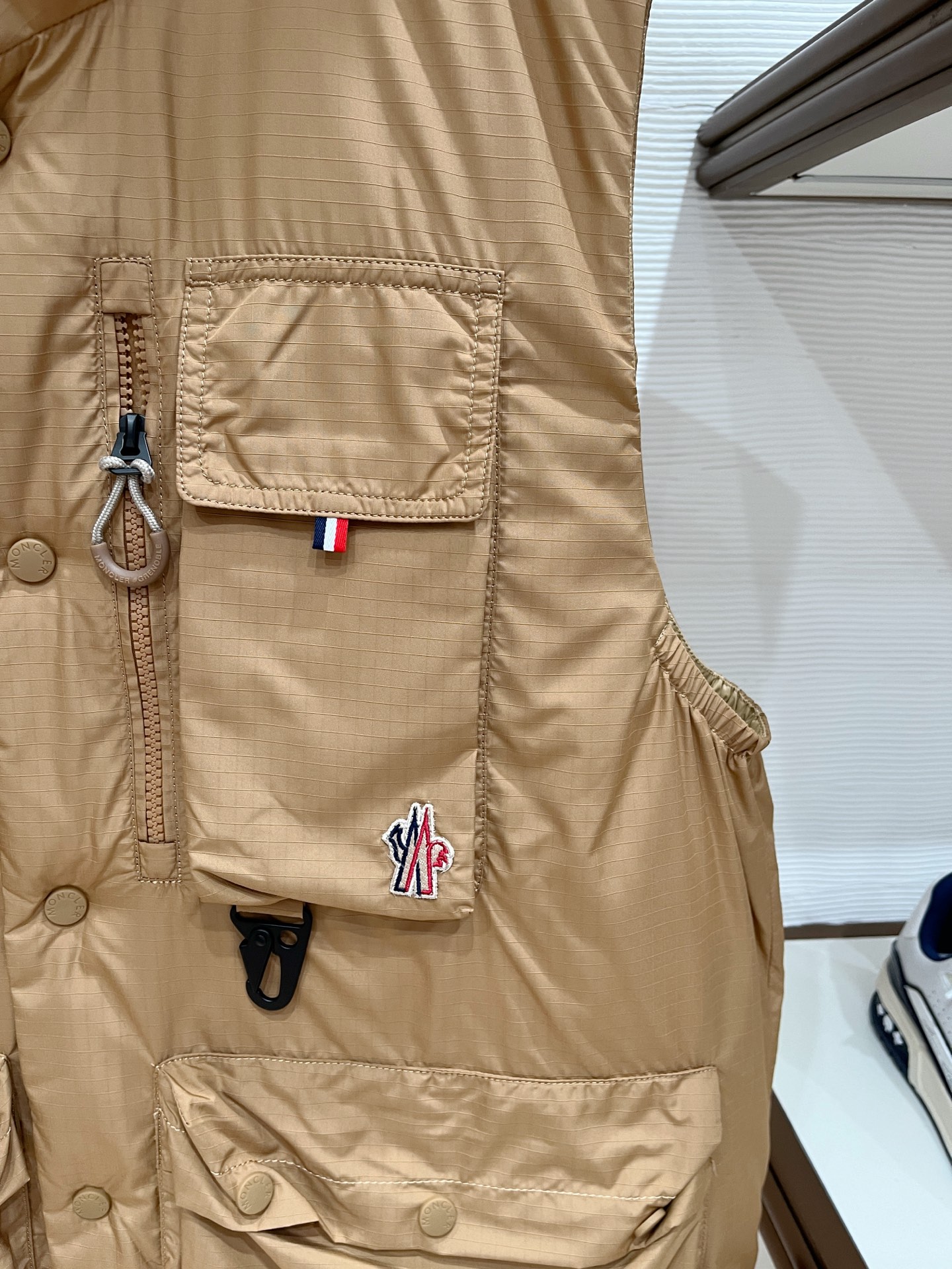 Moncler Down Vest Polyester Black S-m-l