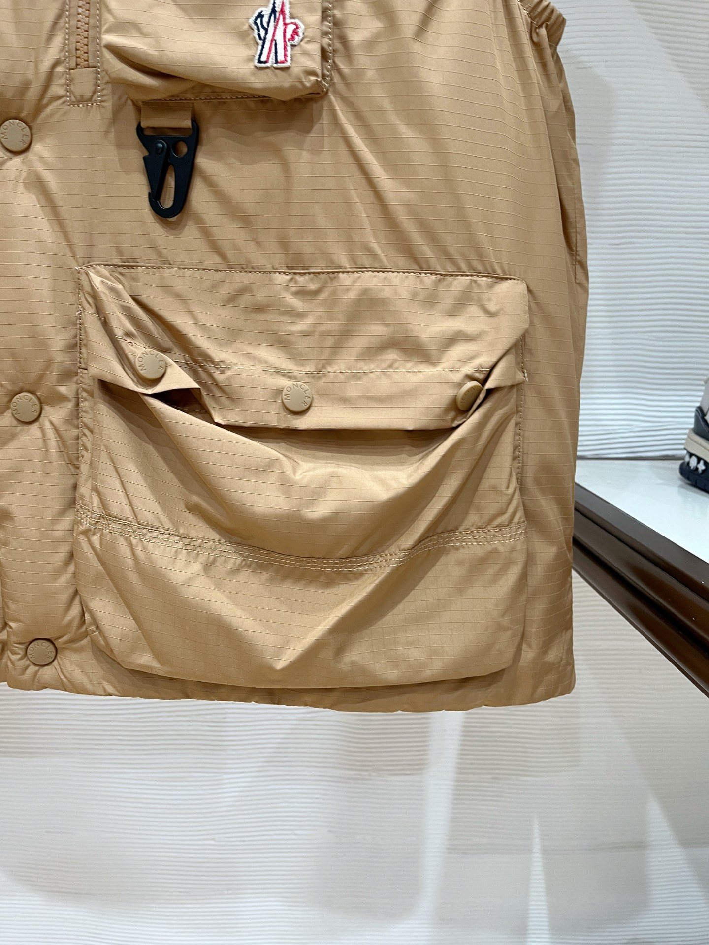 Moncler Down Vest Polyester Black S-m-l