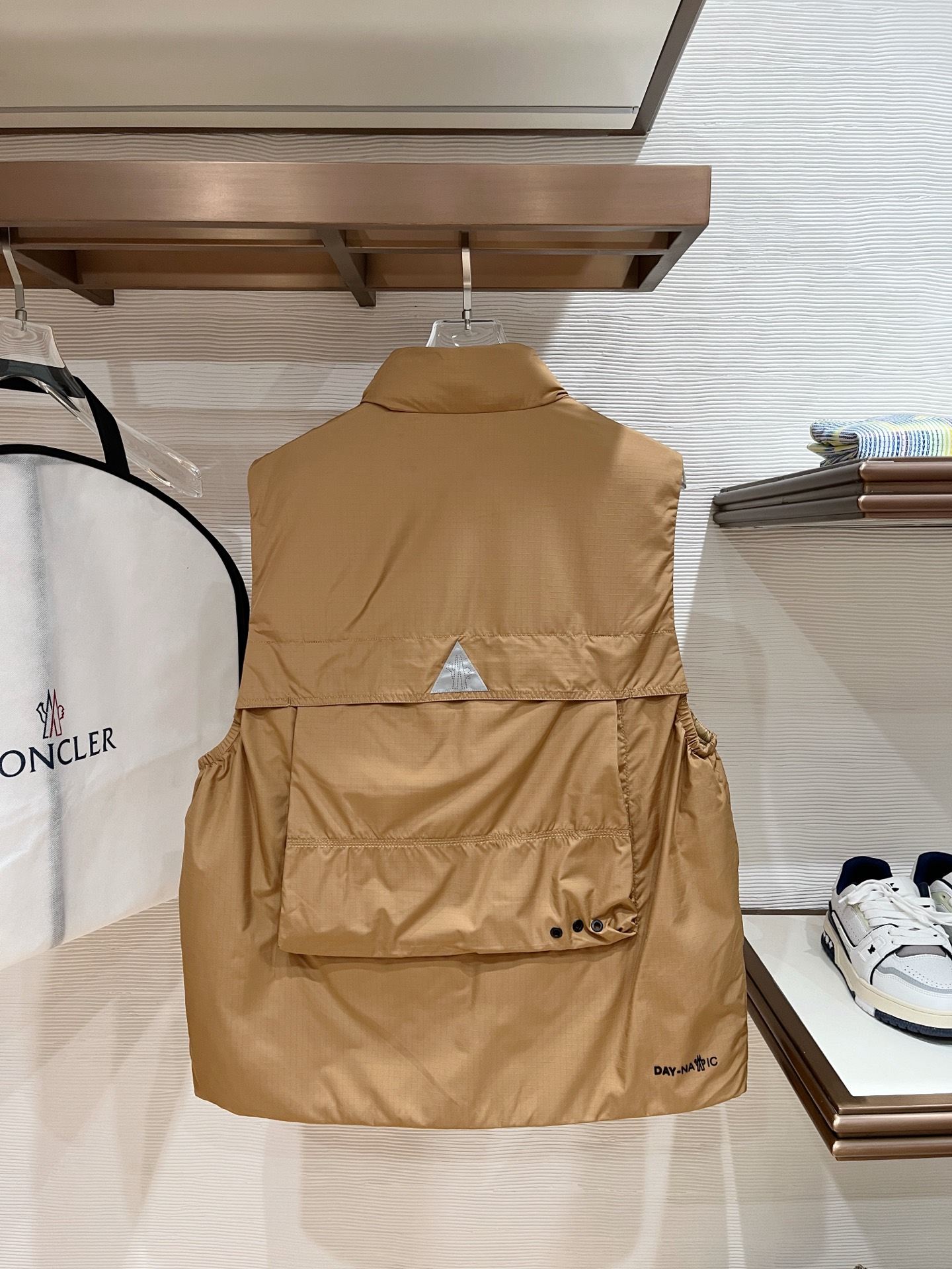 Moncler Down Vest Polyester Black S-m-l