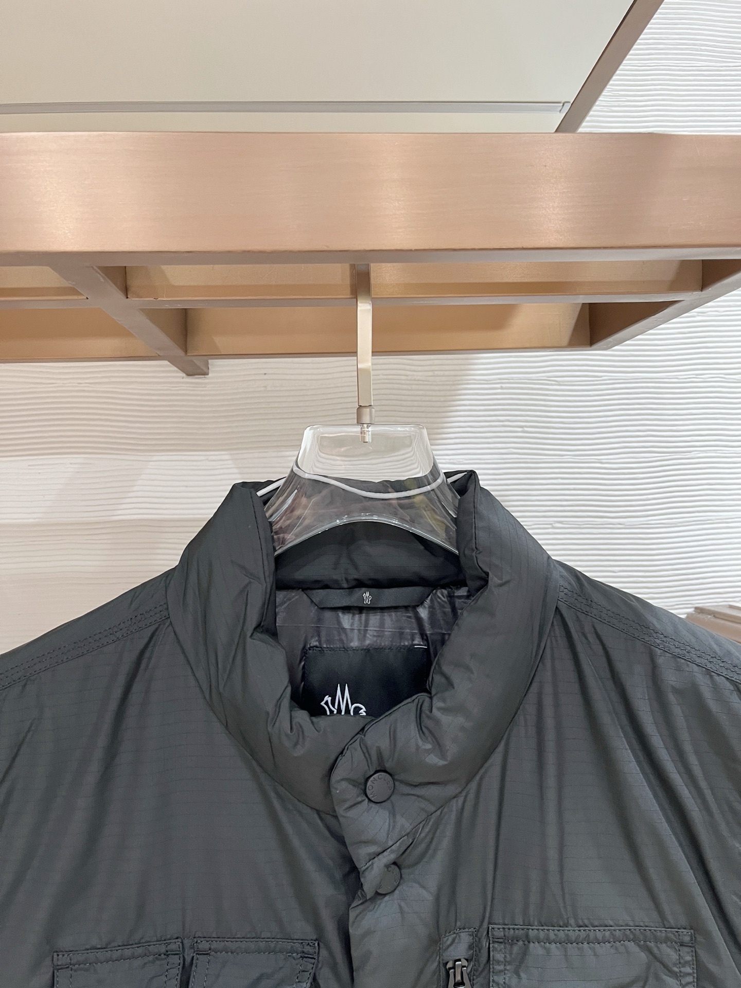 Moncler Down Vest Polyester Black S-m-l