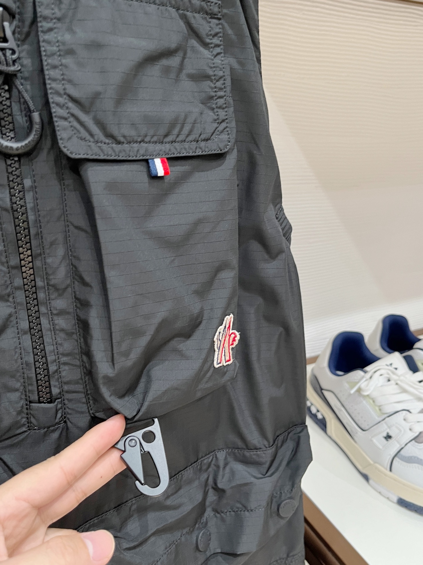 Moncler Down Vest Polyester Black S-m-l