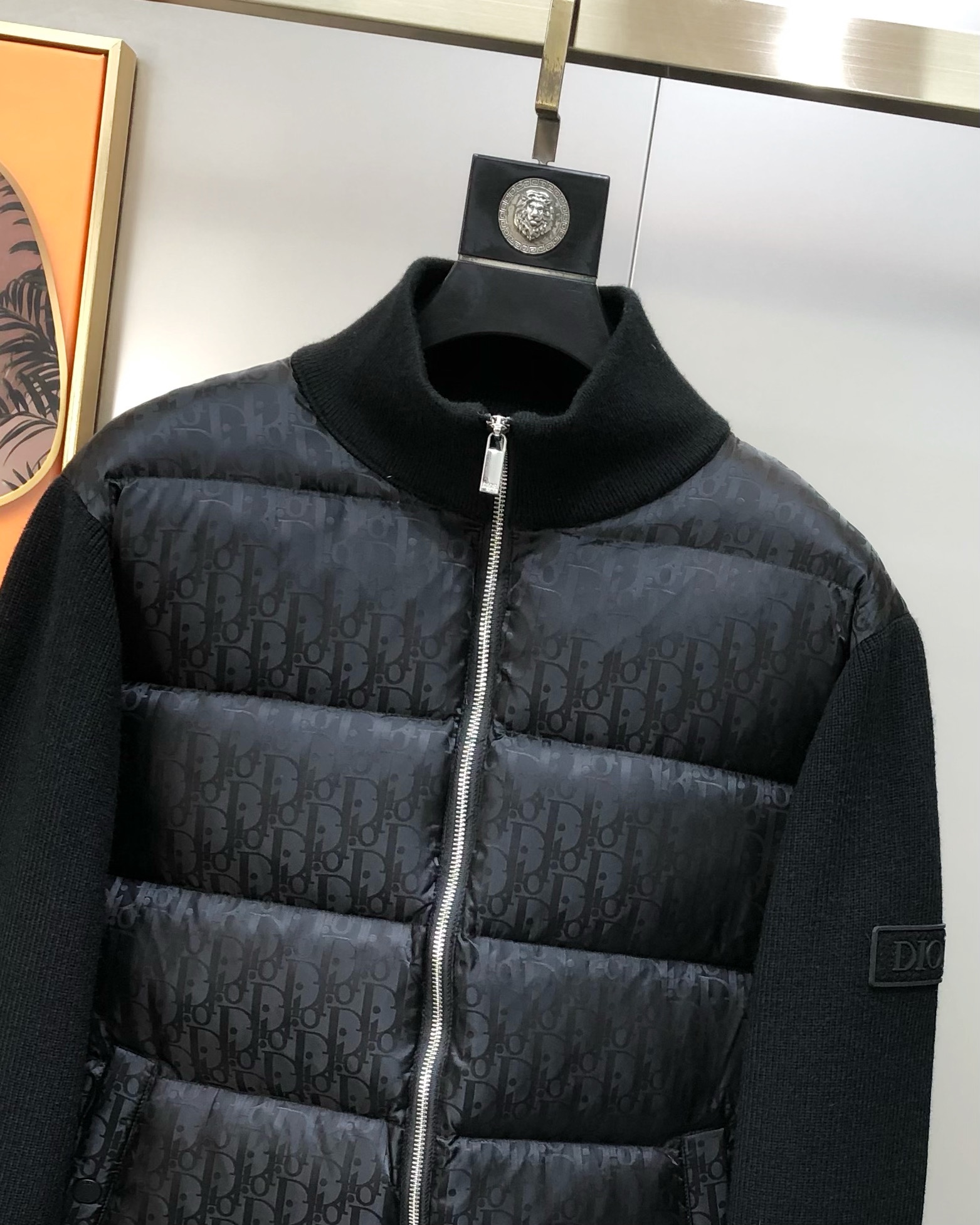 Dior Male Down Jacket Knitted Black S-l-xl