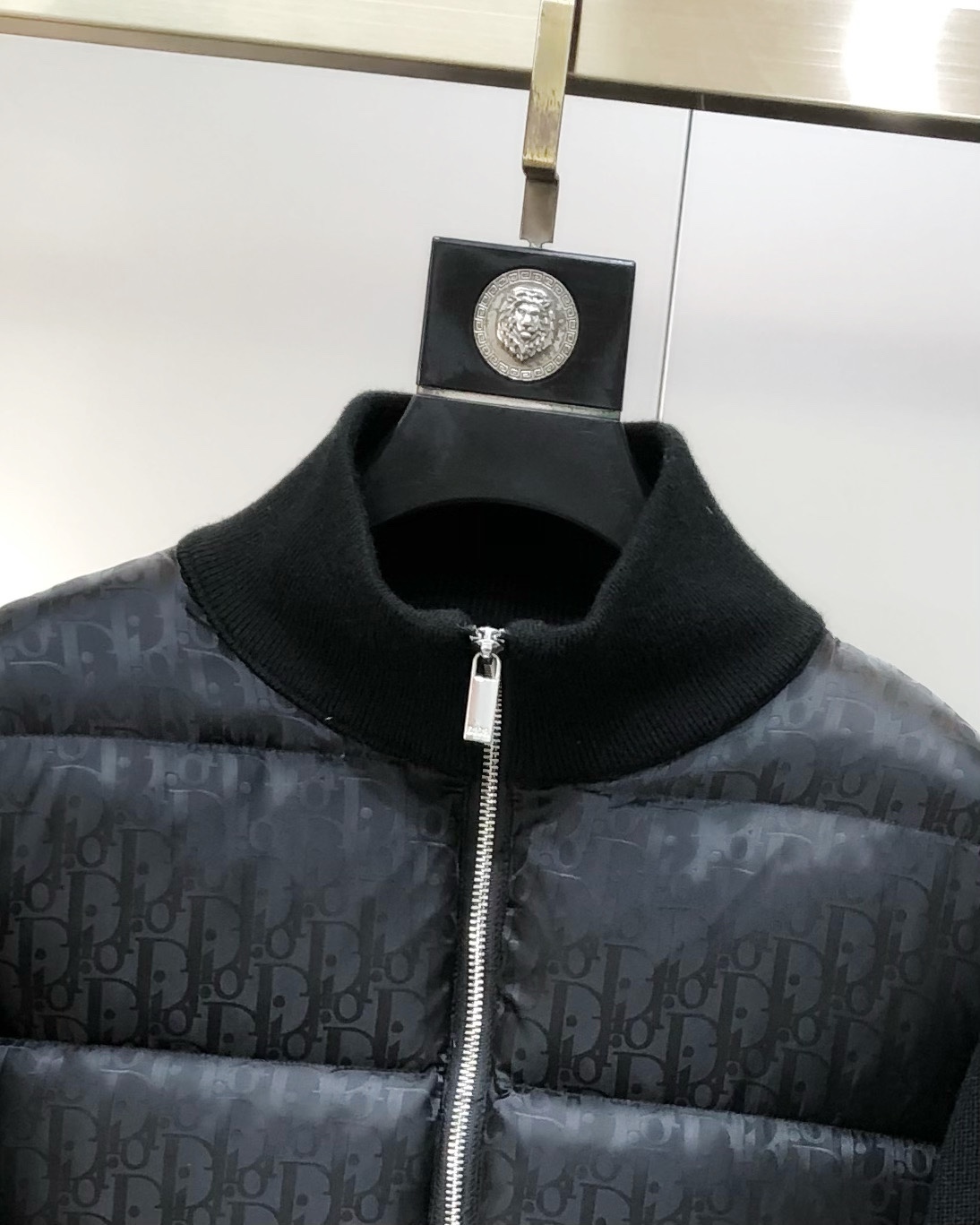 Dior Male Down Jacket Knitted Black S-l-xl