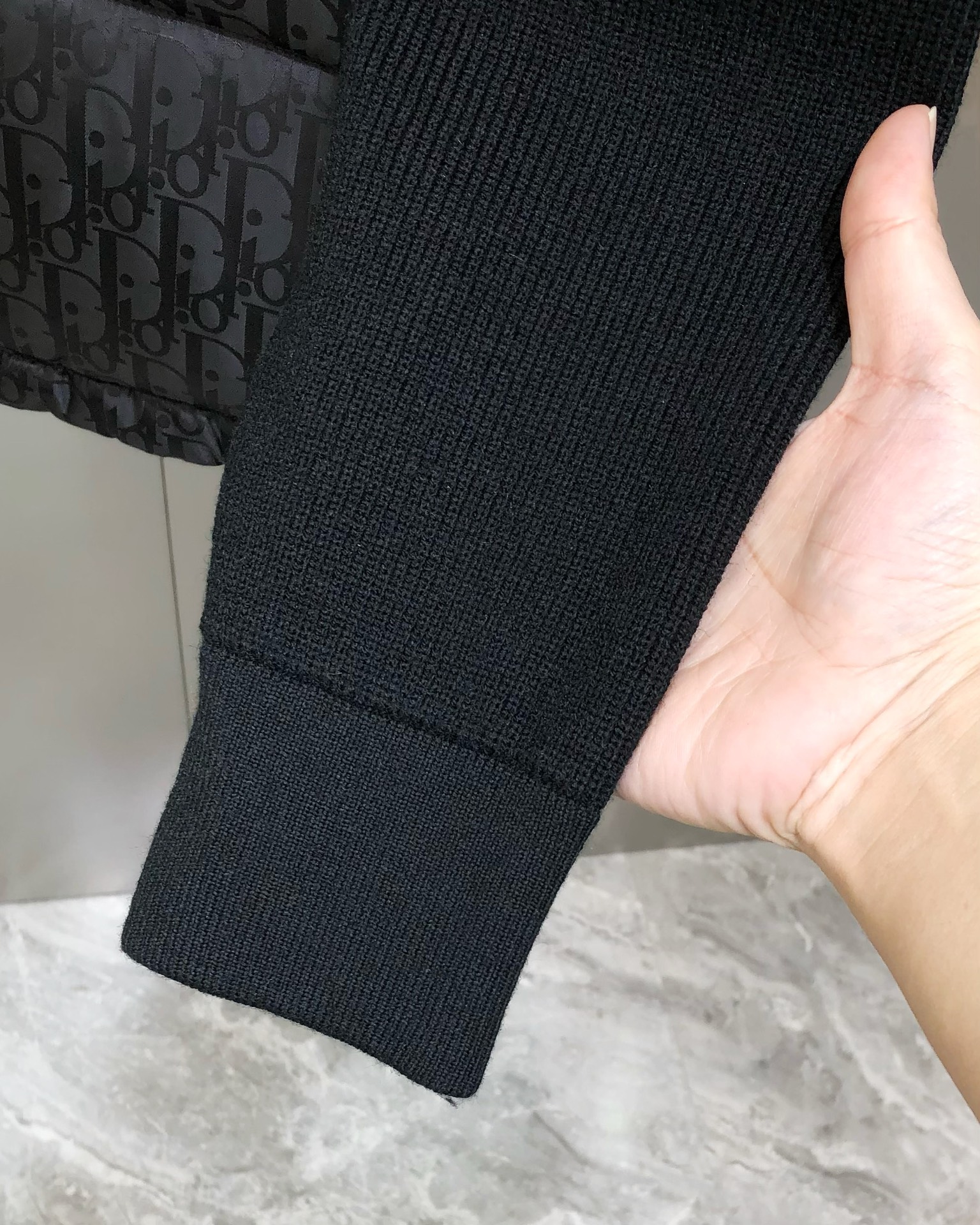 Dior Male Down Jacket Knitted Black S-l-xl