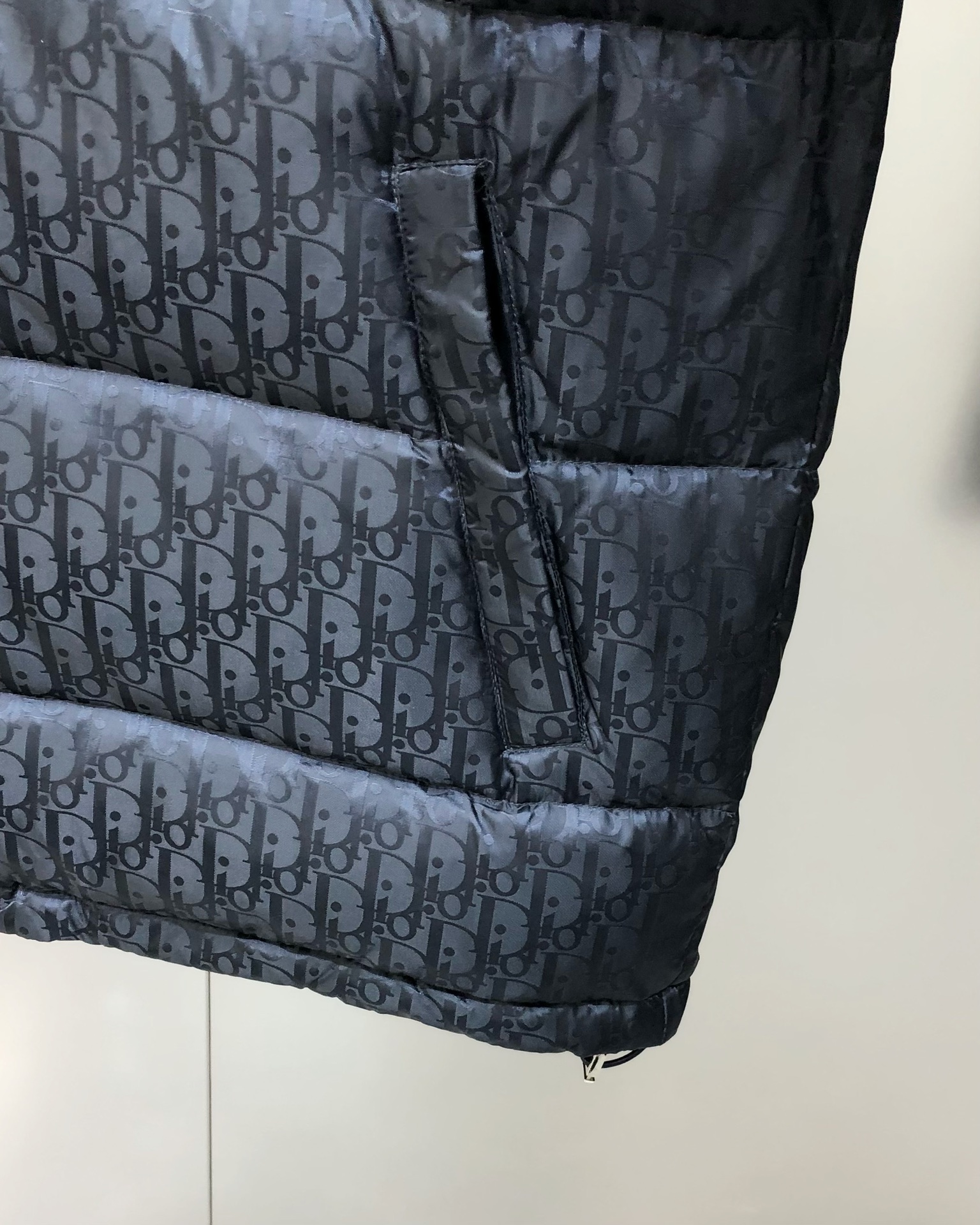 Dior Male Down Jacket White Duck Down Black Printed S-xl