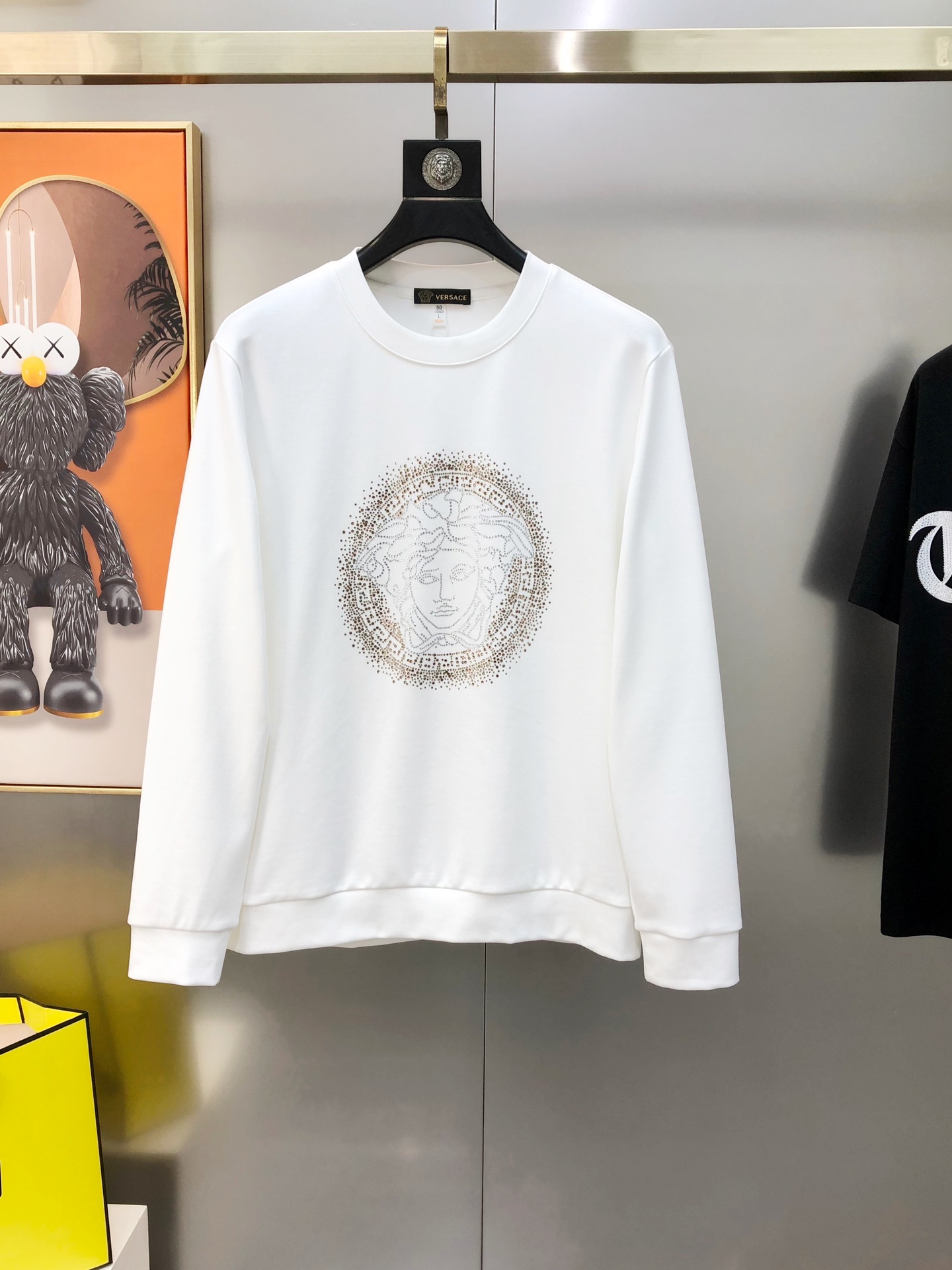 Versace Male Hoodie Cotton Black S-m-l-xl