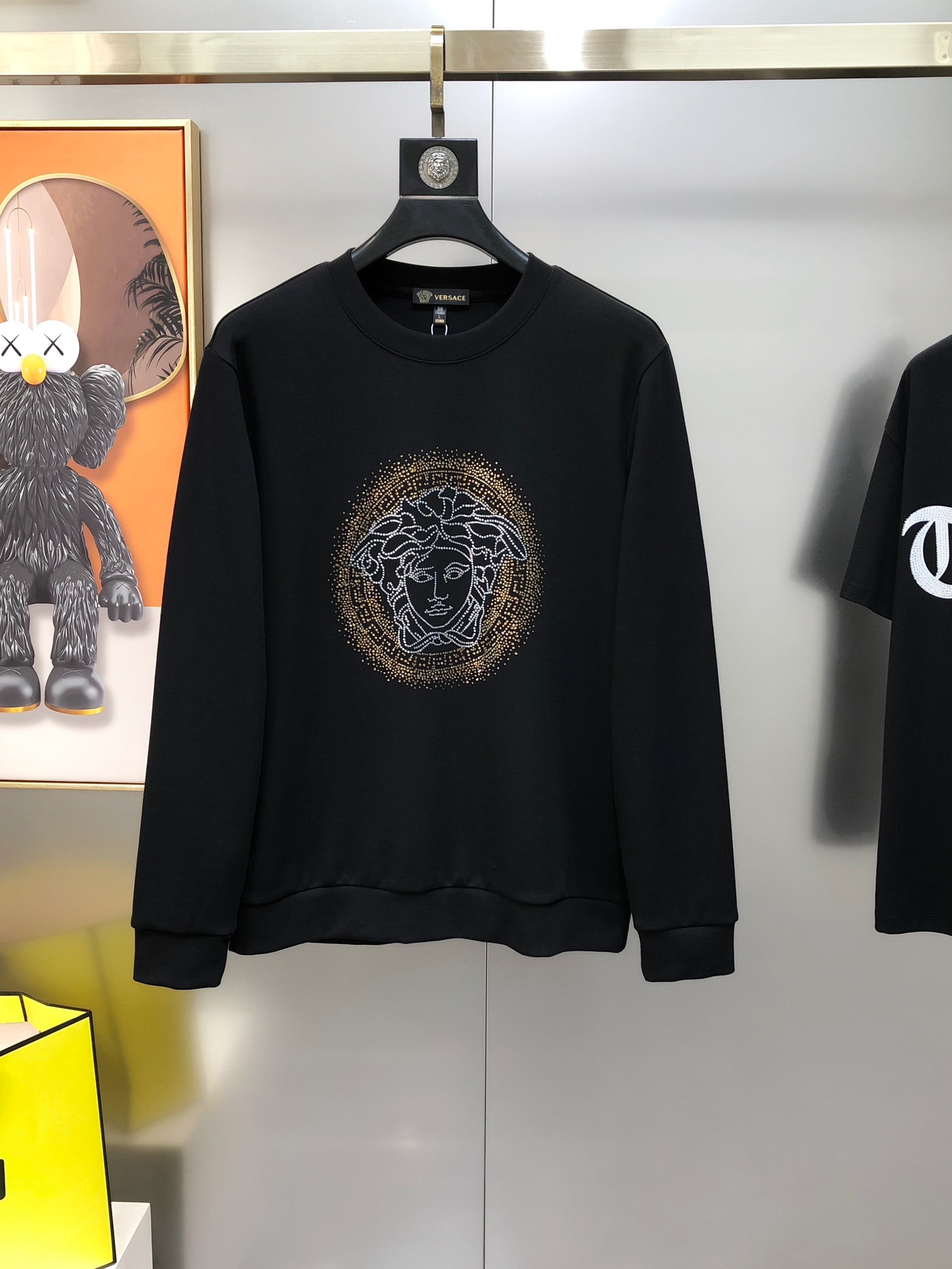 Versace Male Hoodie Cotton Black S-m-l-xl