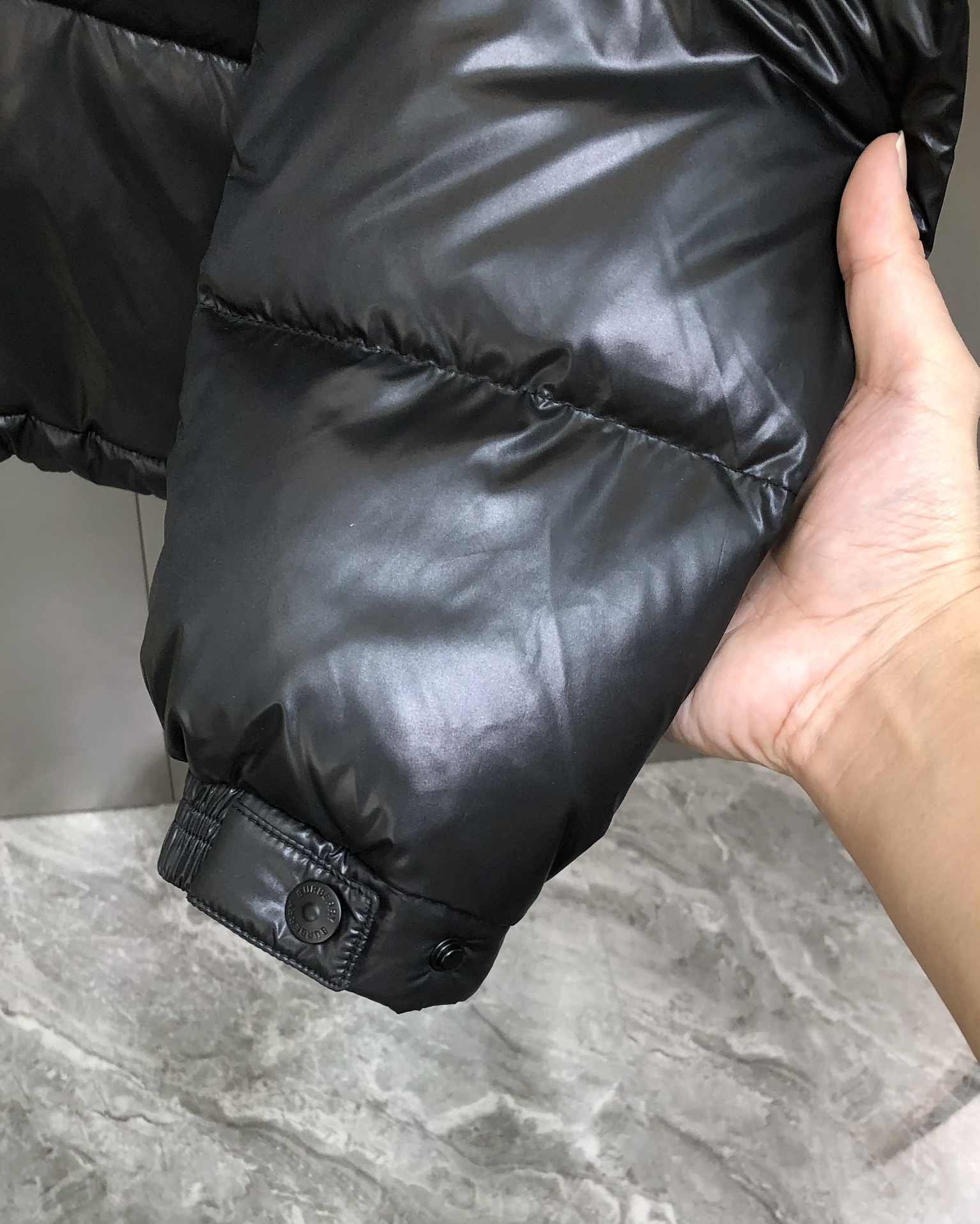 Burberry Male Down Jacket White Duck Down Black Hooded M-l-xl