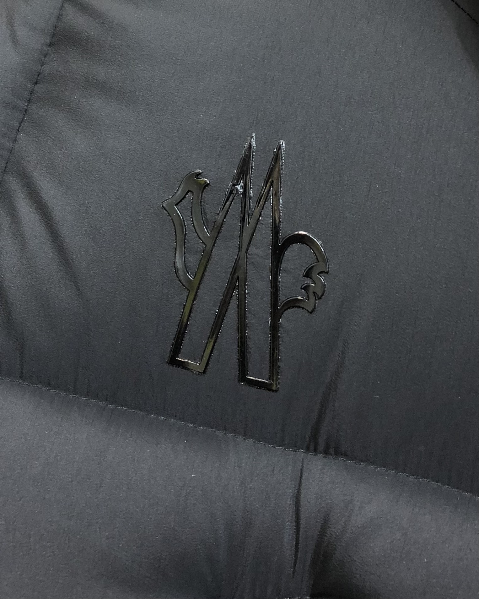 Moncler Male Down Jacket White Duck Down Black Hooded M-l-xl