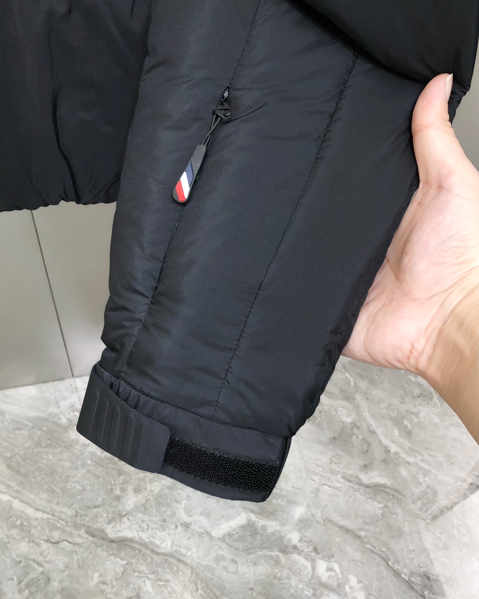 Moncler Male Down Jacket White Duck Down Black Hooded M-l-xl