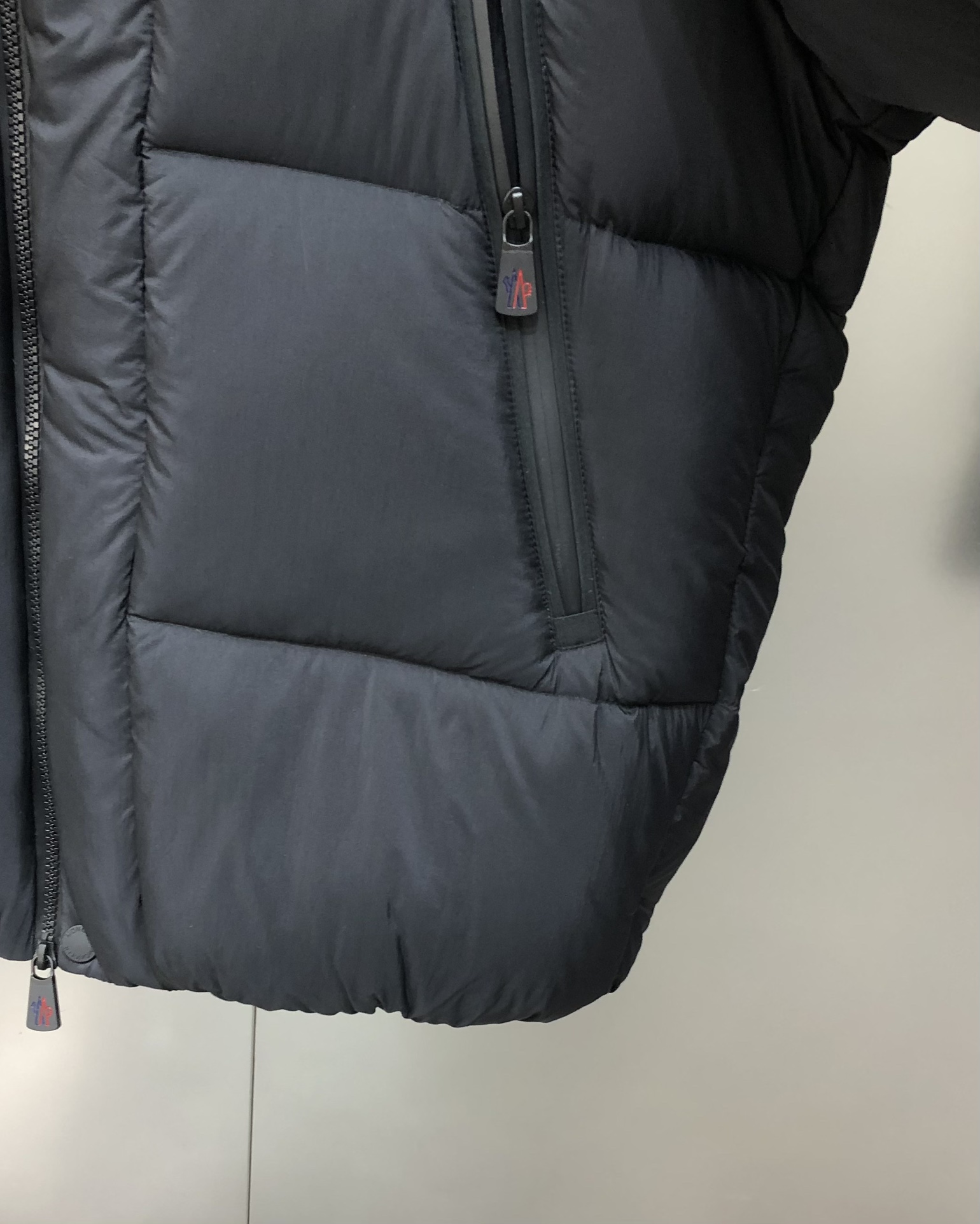 Moncler Male Down Jacket White Duck Down Black Hooded M-l-xl