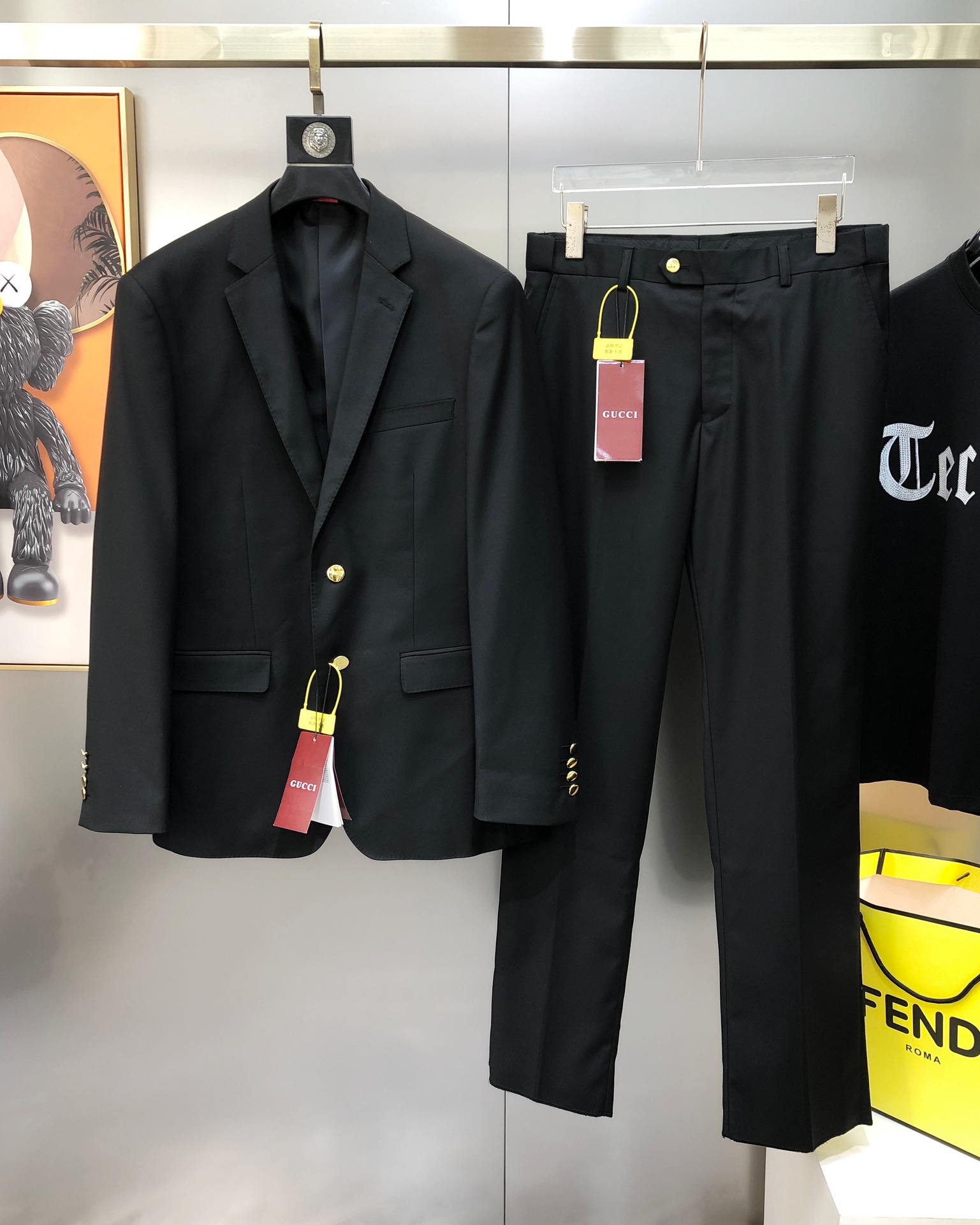 Gucci Male Basic Clothing Polyester Black S-xl