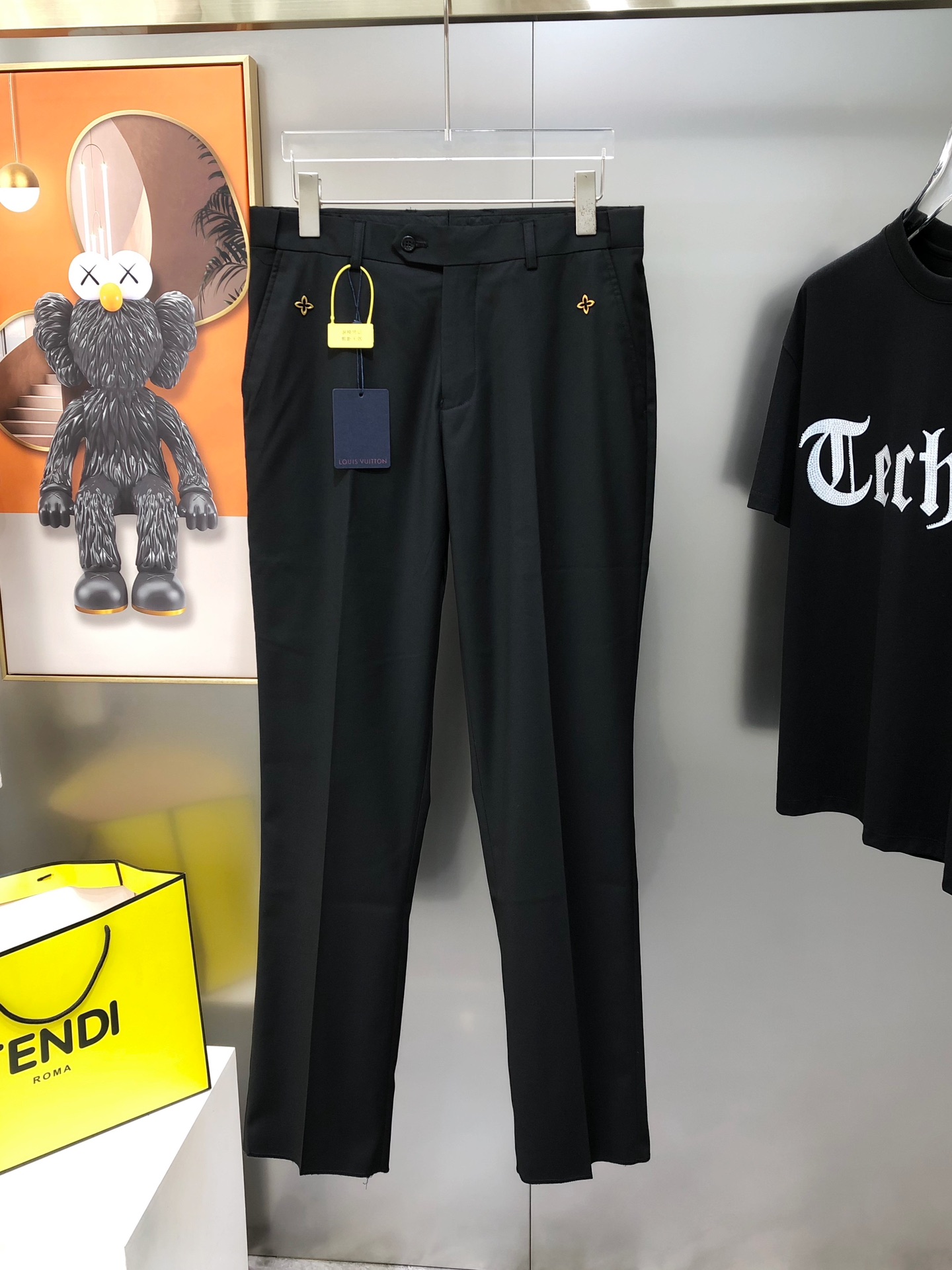 Louis Vuitton Male Basic Clothing Polyester Black S-l-xl