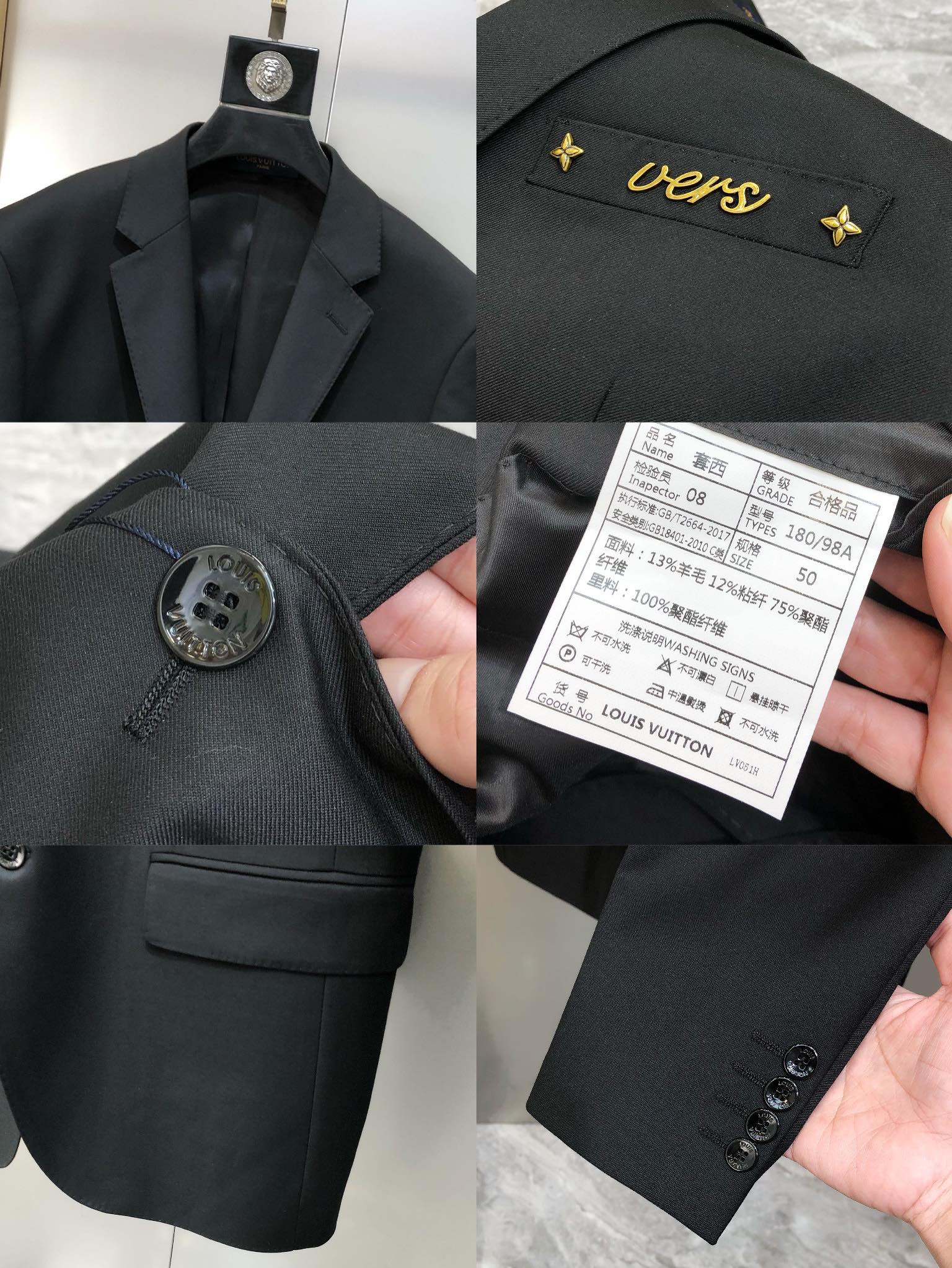 Louis Vuitton Male Basic Clothing Polyester Black S-l-xl